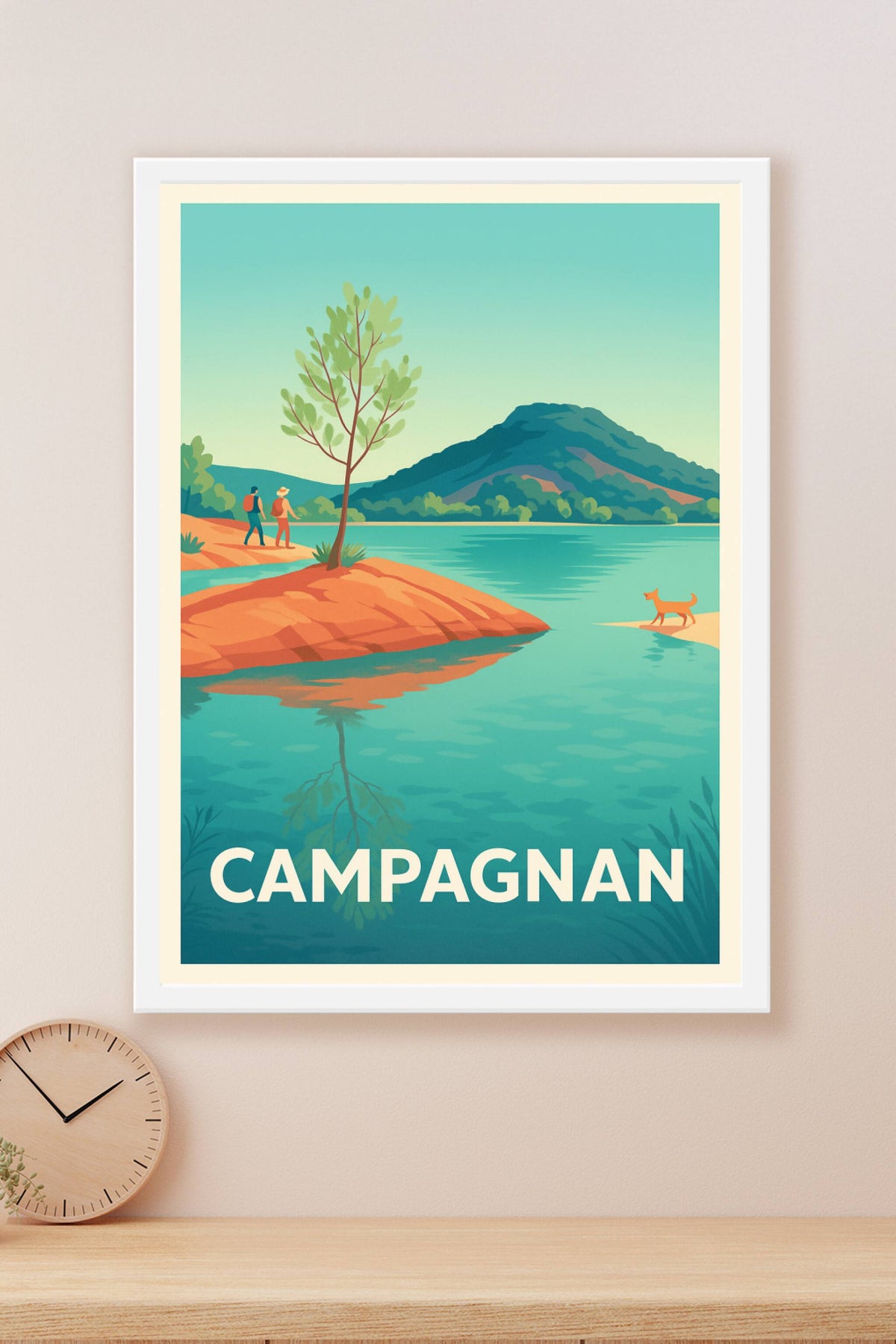 Affiche Campagnan — Rêveries au bord de l'eau · poster d'art de Campagnan