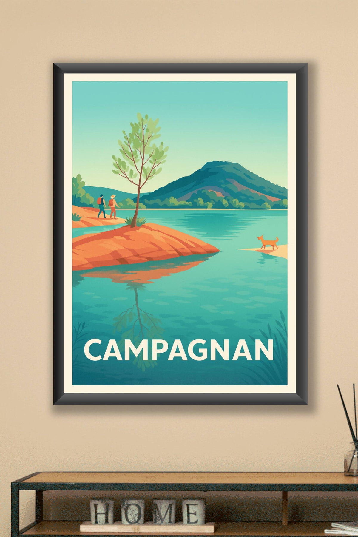 Affiche Campagnan — Rêveries au bord de l'eau · poster d'art de Campagnan