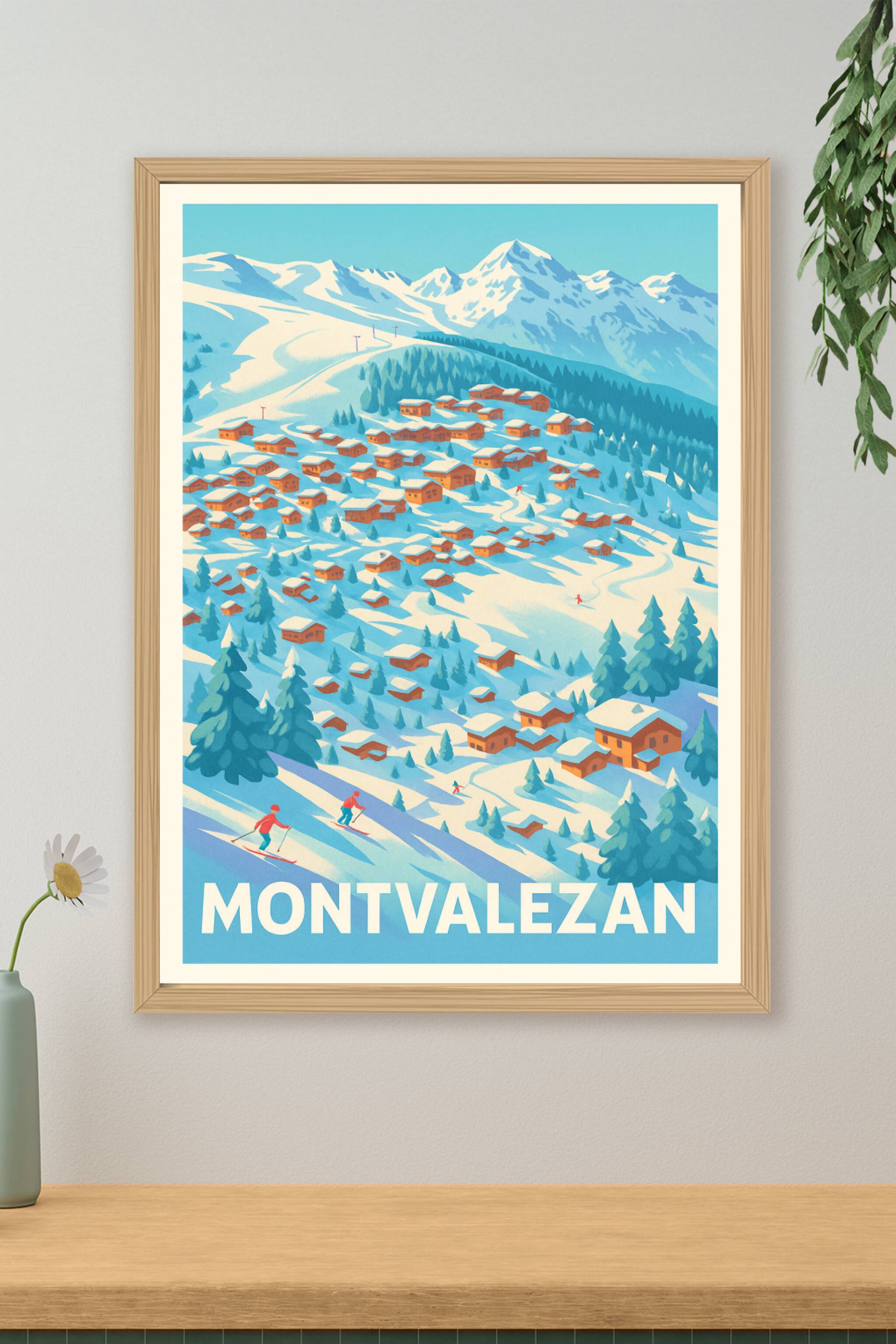 Affiche de Montvalezan - Charme et sport d'hiver en montagne