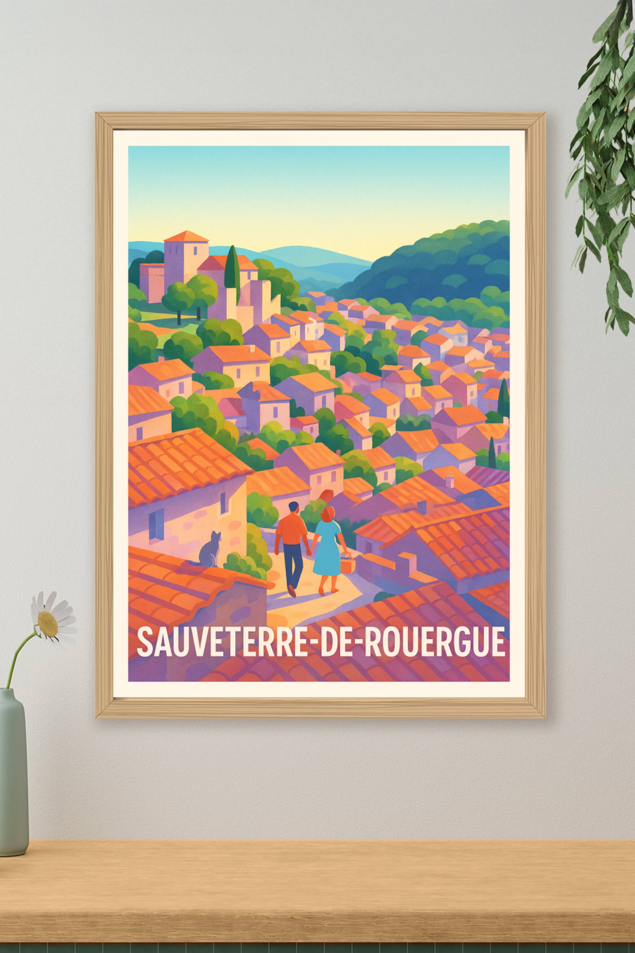 Affiche de Sauveterre-de-Rouergue - Une promenade au cœur d'un village pittoresque