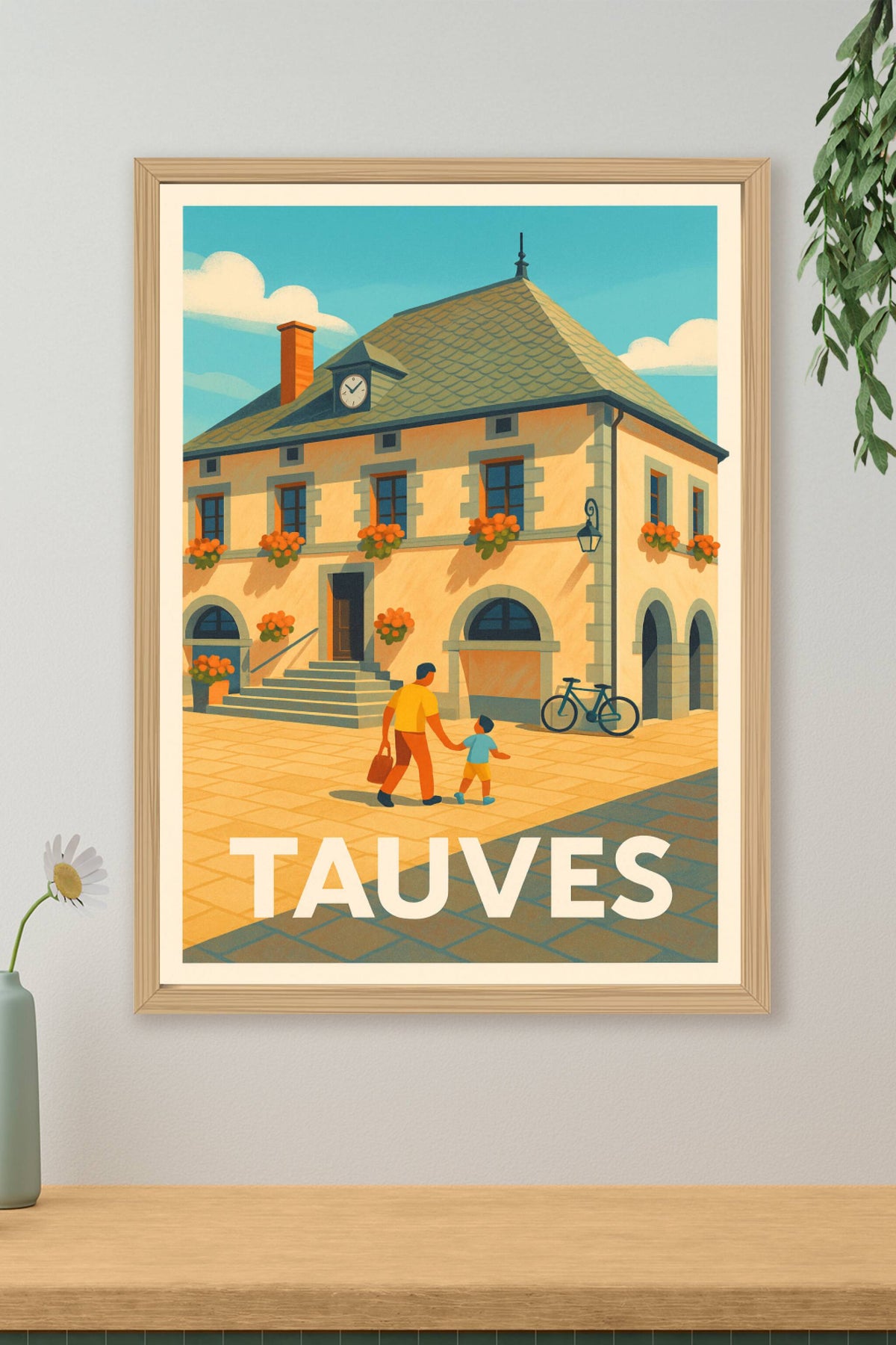 Affiche Tauves — Charme et sérénité au cœur d'une petite ville · poster d'art de Tauves