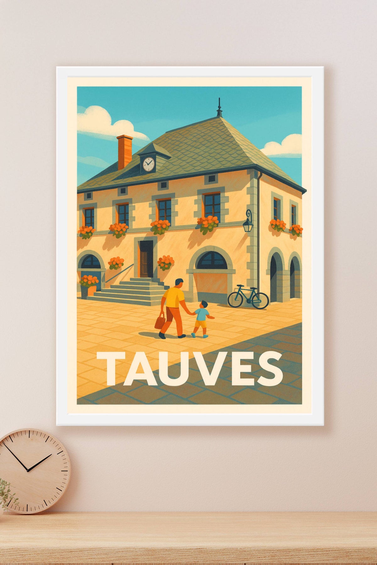Affiche Tauves — Charme et sérénité au cœur d'une petite ville · poster d'art de Tauves