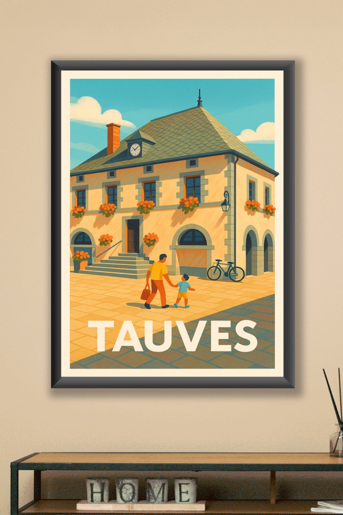 Affiche Tauves — Charme et sérénité au cœur d'une petite ville · poster d'art de Tauves
