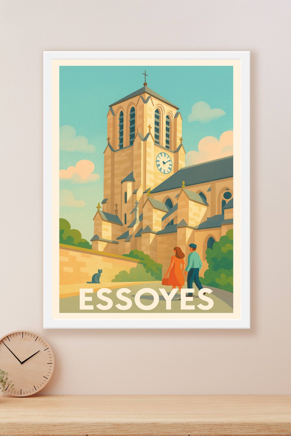 Affiche Essoyes — Charme et Histoire au cœur de la ville · poster d'art de Essoyes