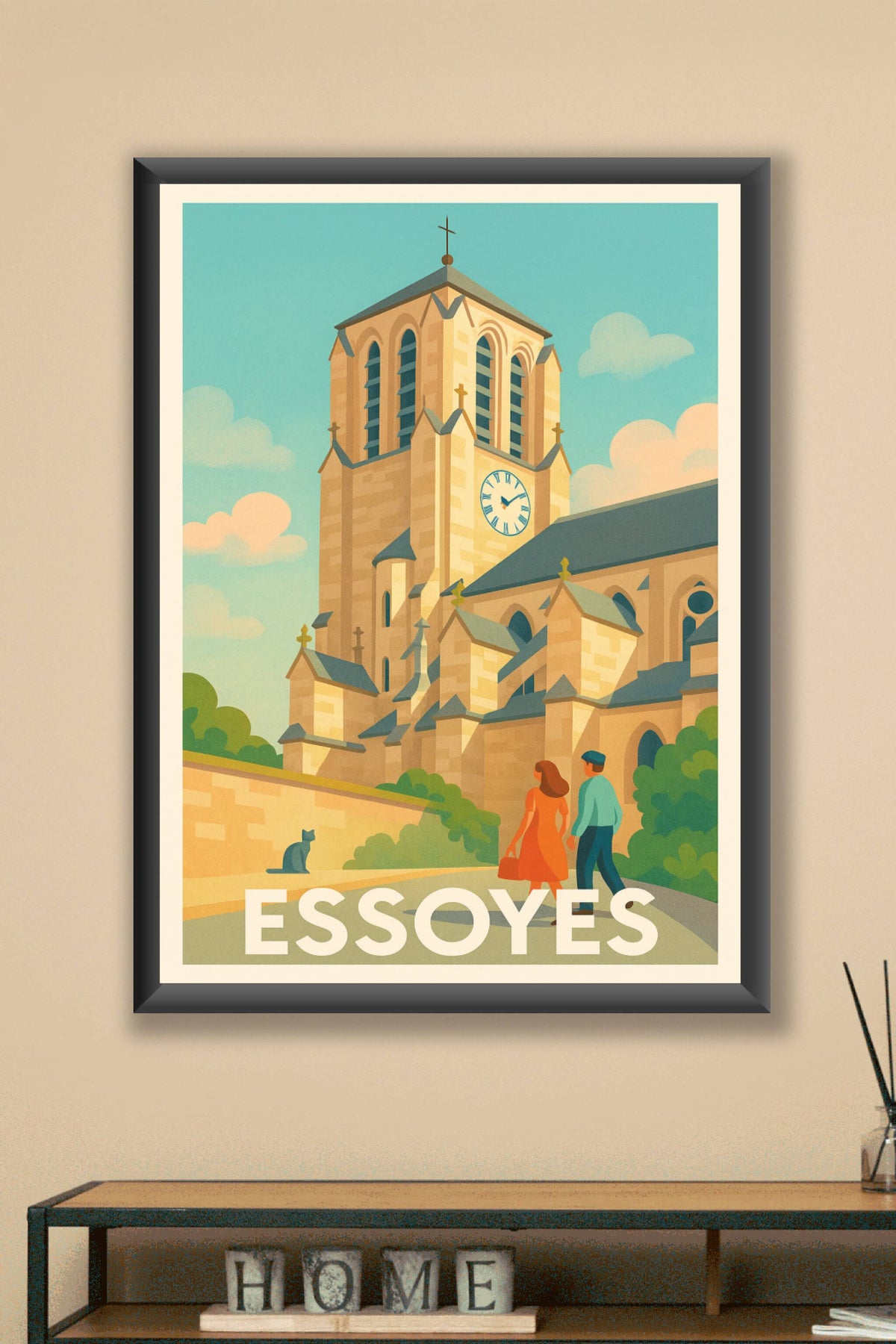 Affiche Essoyes — Charme et Histoire au cœur de la ville · poster d'art de Essoyes
