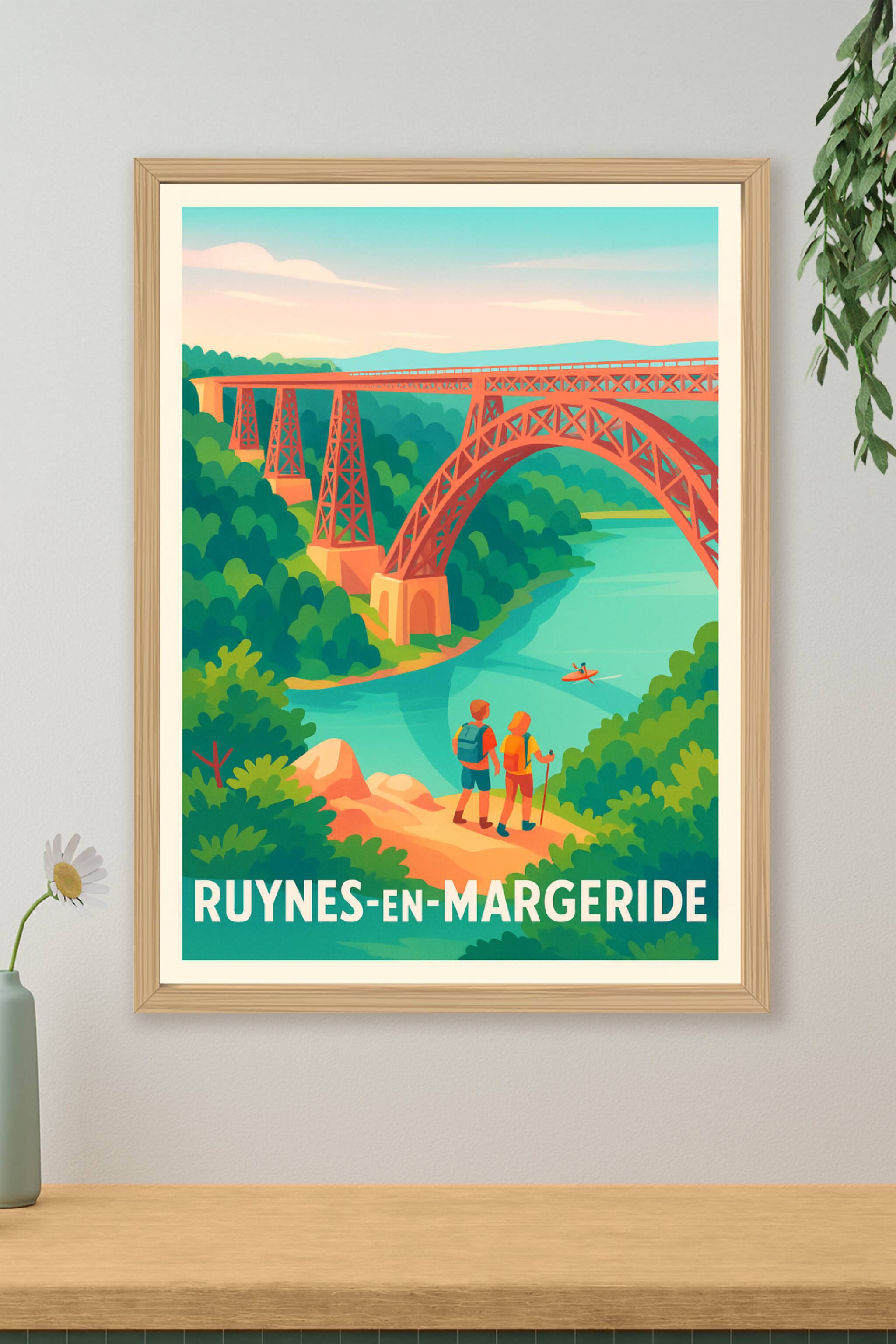 Affiche de Ruynes-en-Margeride - Évasion et nature au cœur du viaduc rouge