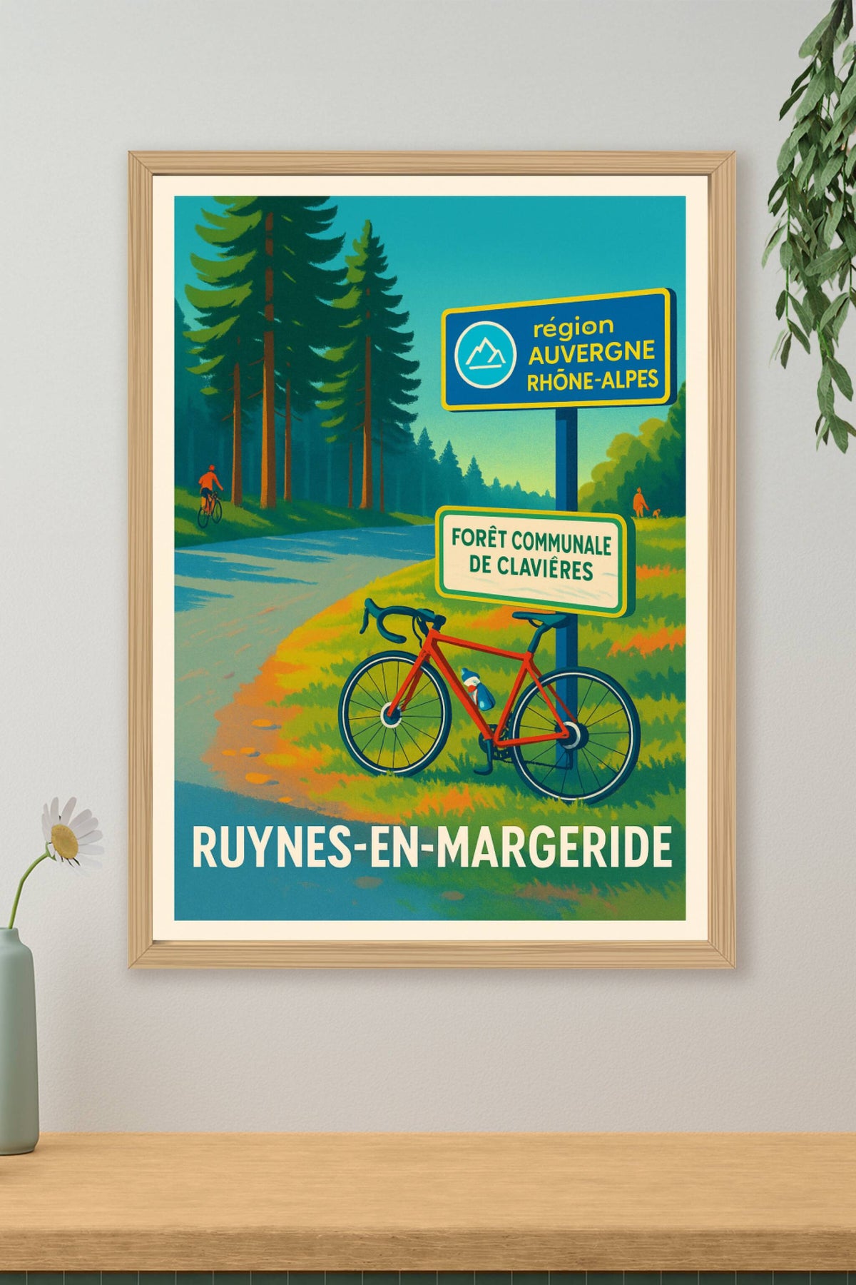 Affiche Ruynes-en-Margeride — L'appel de la nature en Auvergne · poster d'art de Ruynes-en-Margeride