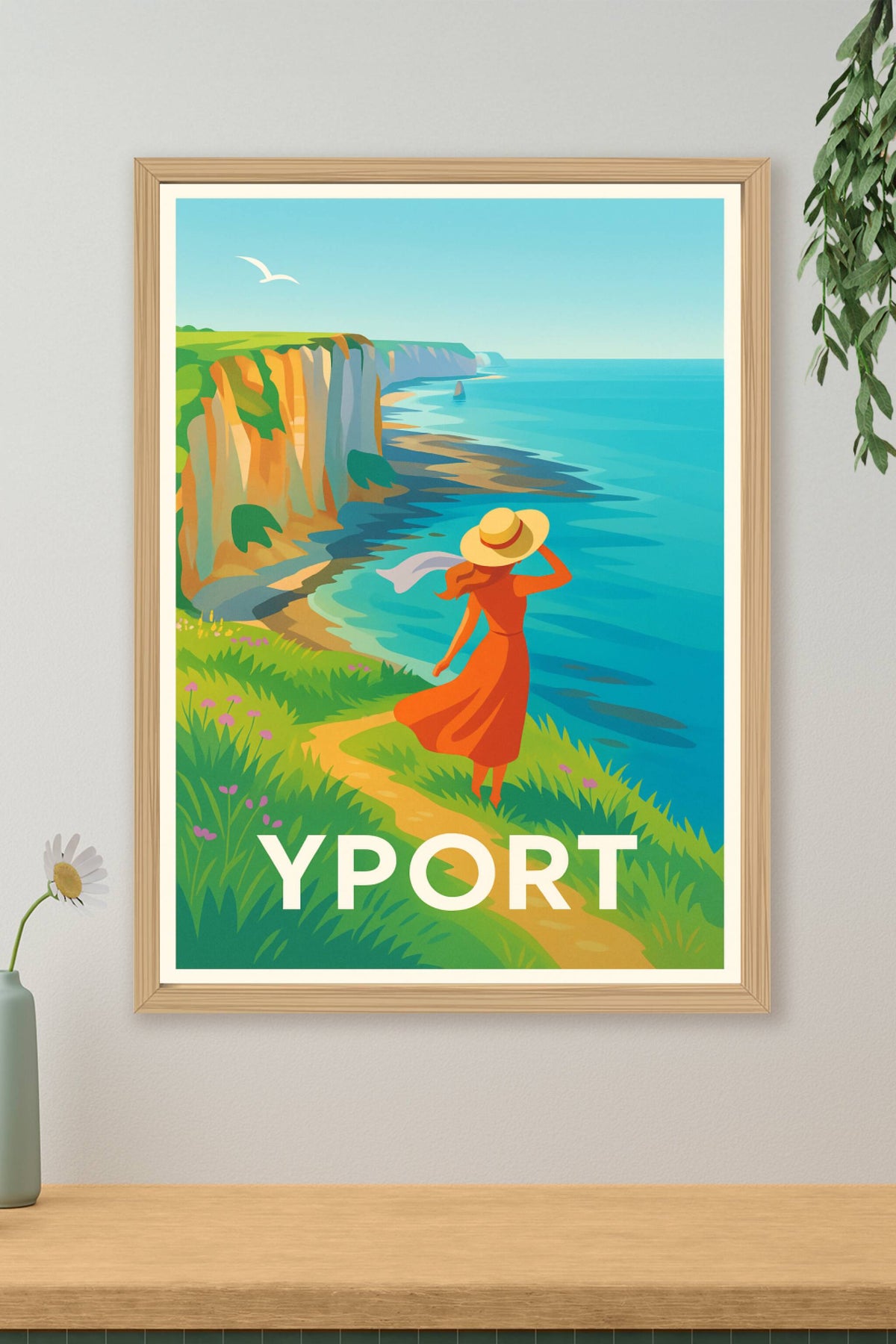Affiche Yport — Évasion et beauté des falaises normandes · poster d'art de Yport