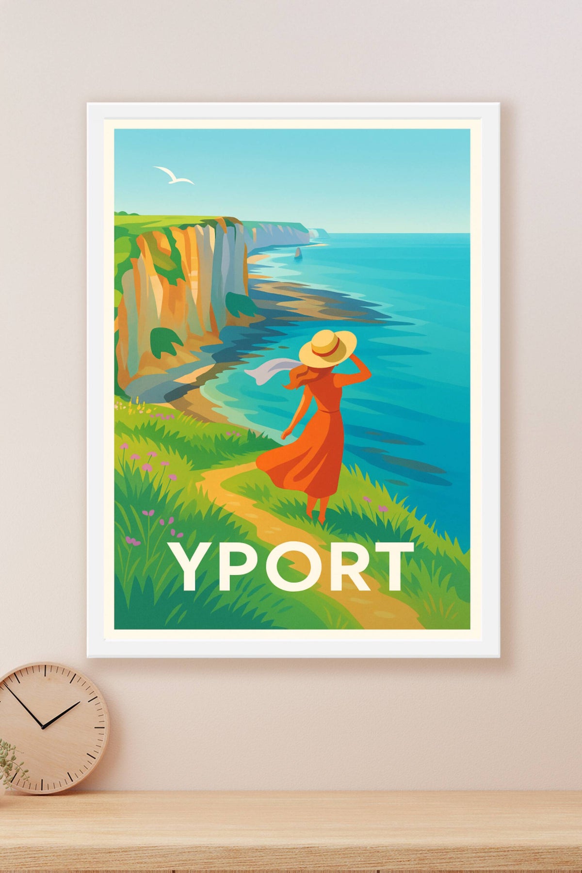 Affiche Yport — Évasion et beauté des falaises normandes · poster d'art de Yport