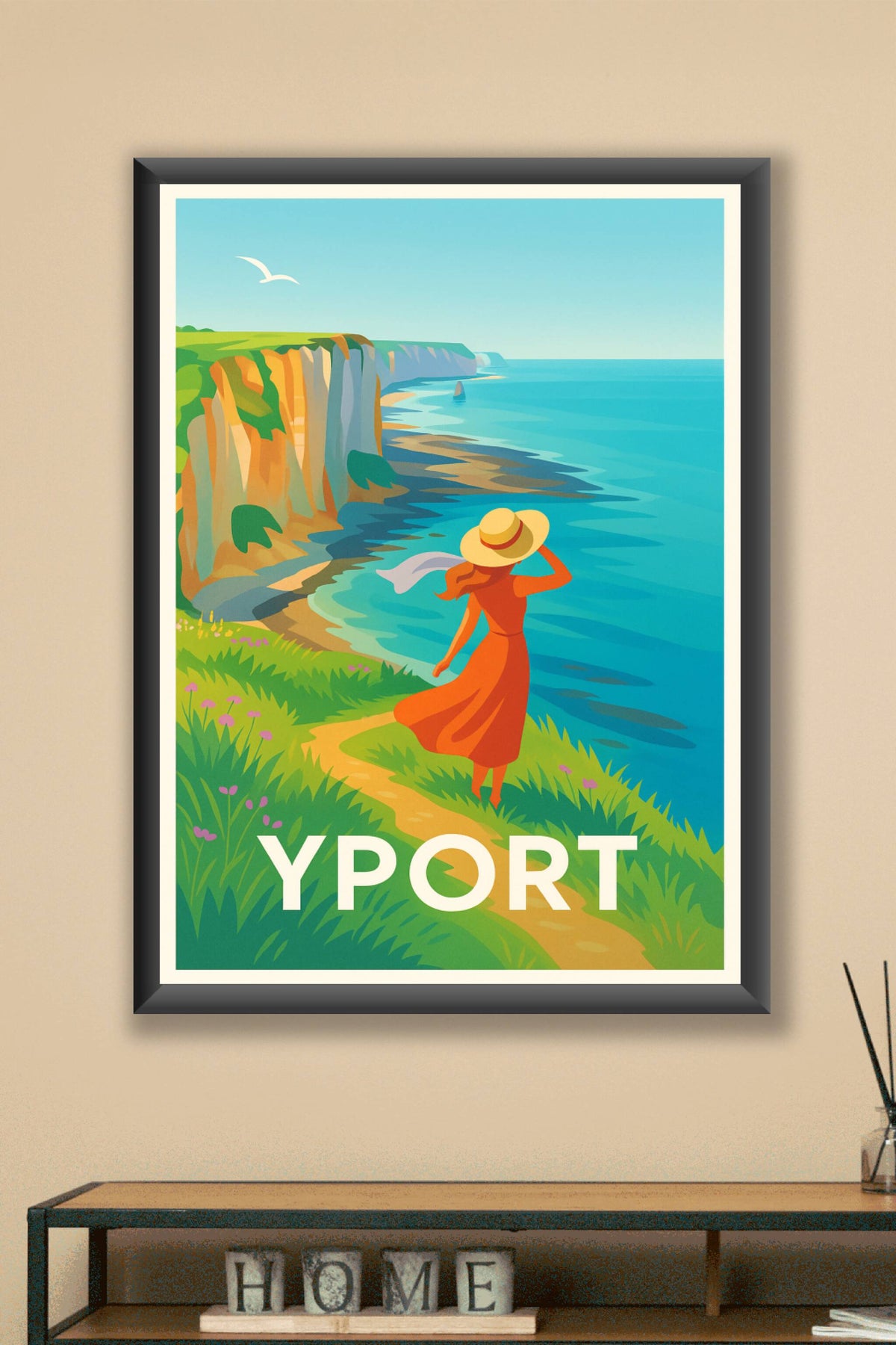 Affiche Yport — Évasion et beauté des falaises normandes · poster d'art de Yport