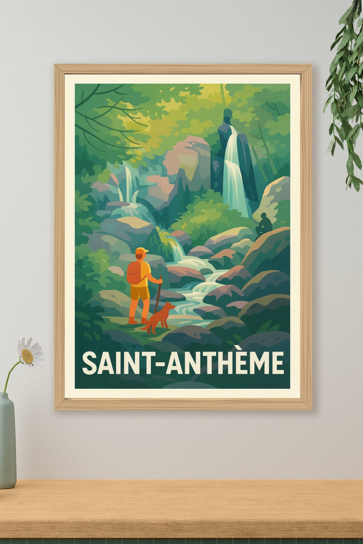 Affiche Saint-Antème — Invitation à l'aventure nature · poster d'art de Saint-Antème