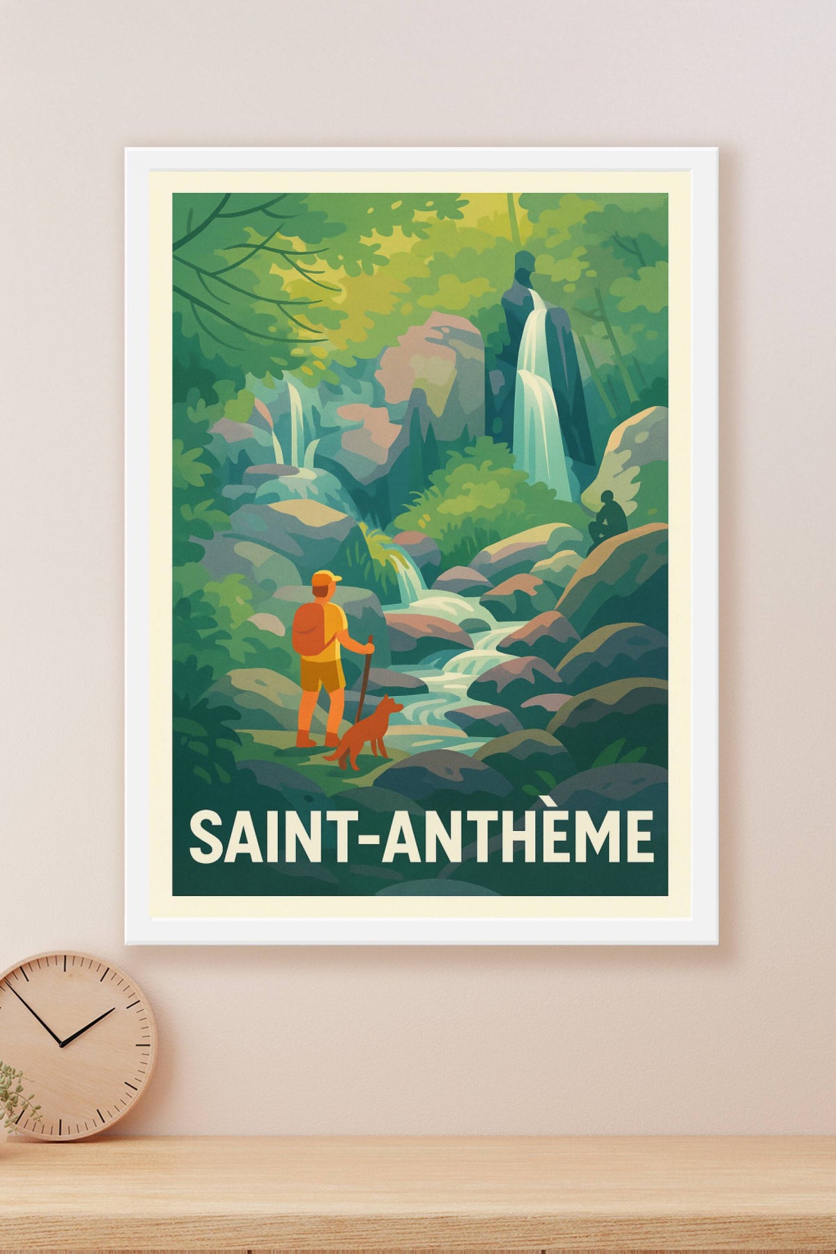 Affiche Saint-Antème — Invitation à l'aventure nature · poster d'art de Saint-Antème