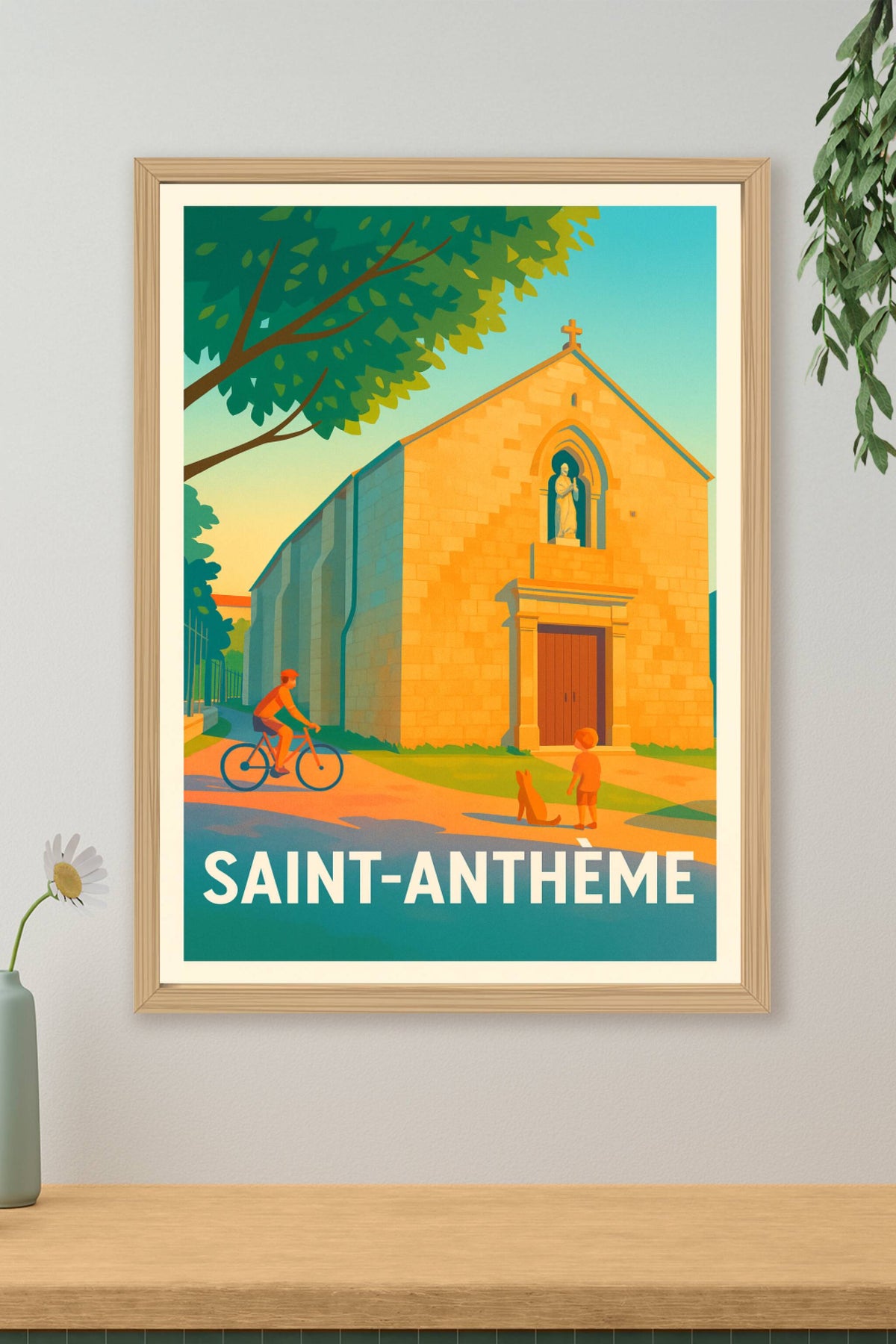 Affiche Saint-Antheme — Tranquillité et charme authentique · poster d'art de Saint-Antheme