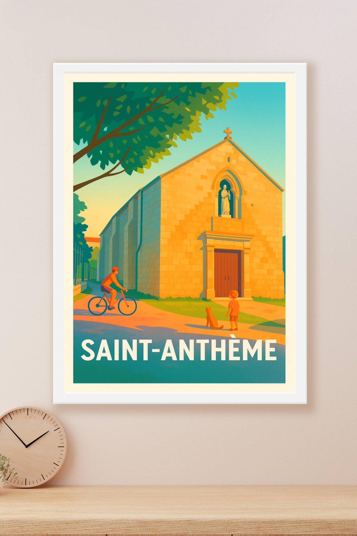 Affiche Saint-Antheme — Tranquillité et charme authentique · poster d'art de Saint-Antheme