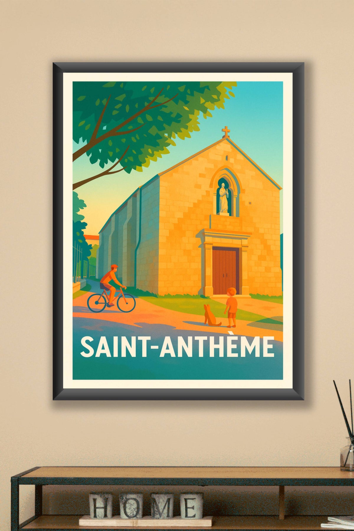 Affiche Saint-Antheme — Tranquillité et charme authentique · poster d'art de Saint-Antheme