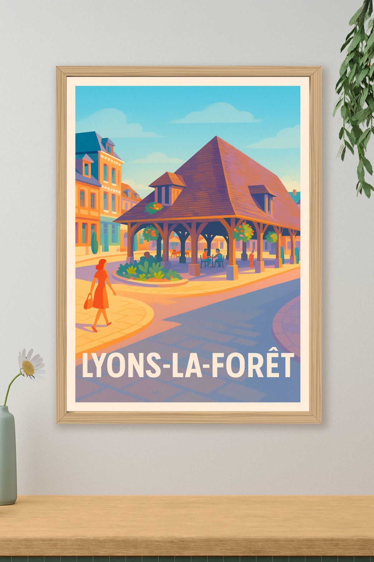 Affiche Lyons-la-Forêt — Charme et authenticité normande · poster d'art de Lyons-la-Forêt