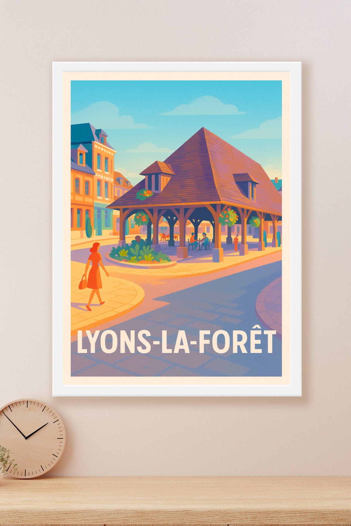 Affiche Lyons-la-Forêt — Charme et authenticité normande · poster d'art de Lyons-la-Forêt