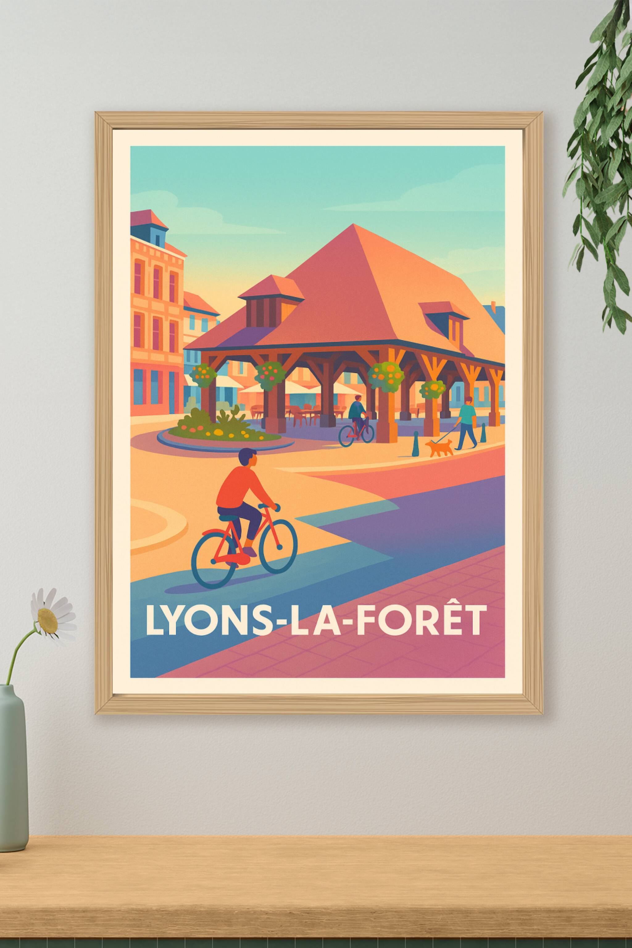 Affiche de Lyons-la-Forêt - Charme et douceur de vivre normande