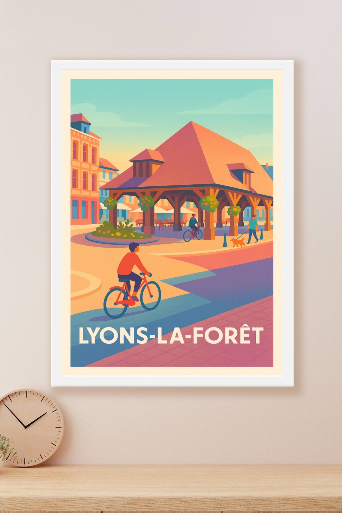 Affiche Lyons-la-Forêt — Charme et douceur de vivre normande · poster d'art de Lyons-la-Forêt