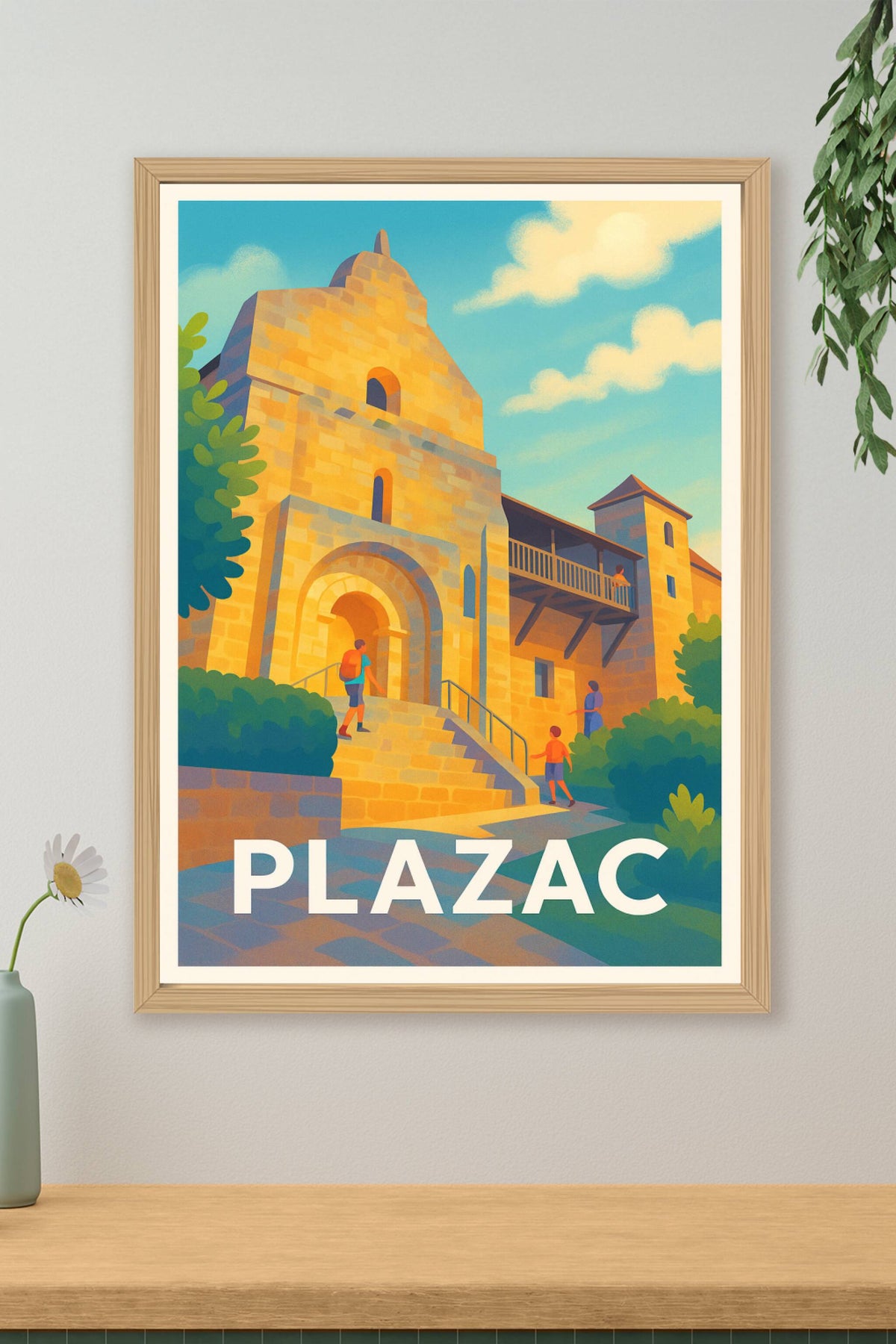 Affiche Plazac — Charme historique et soleil d'exception · poster d'art de Plazac