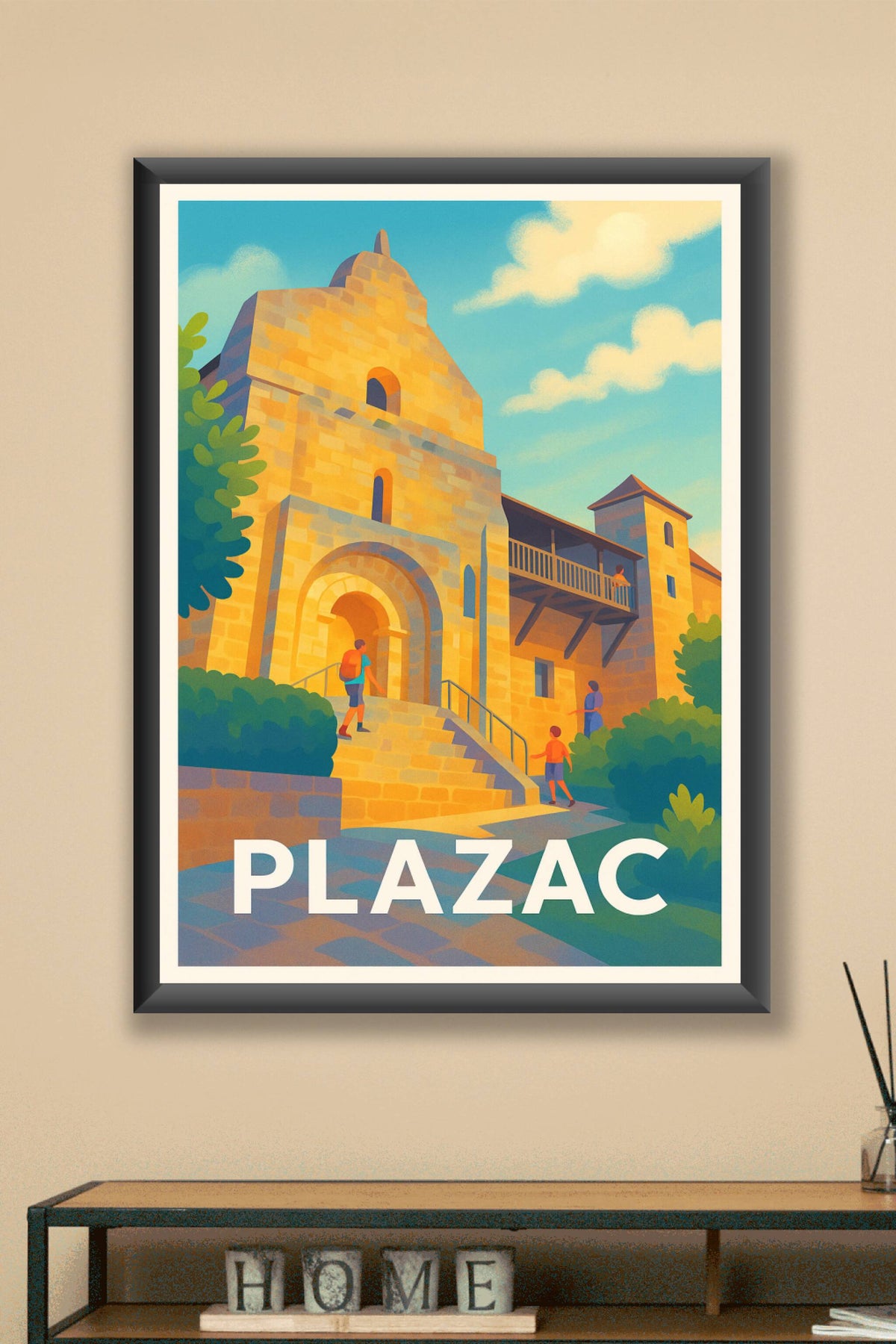 Affiche Plazac — Charme historique et soleil d'exception · poster d'art de Plazac
