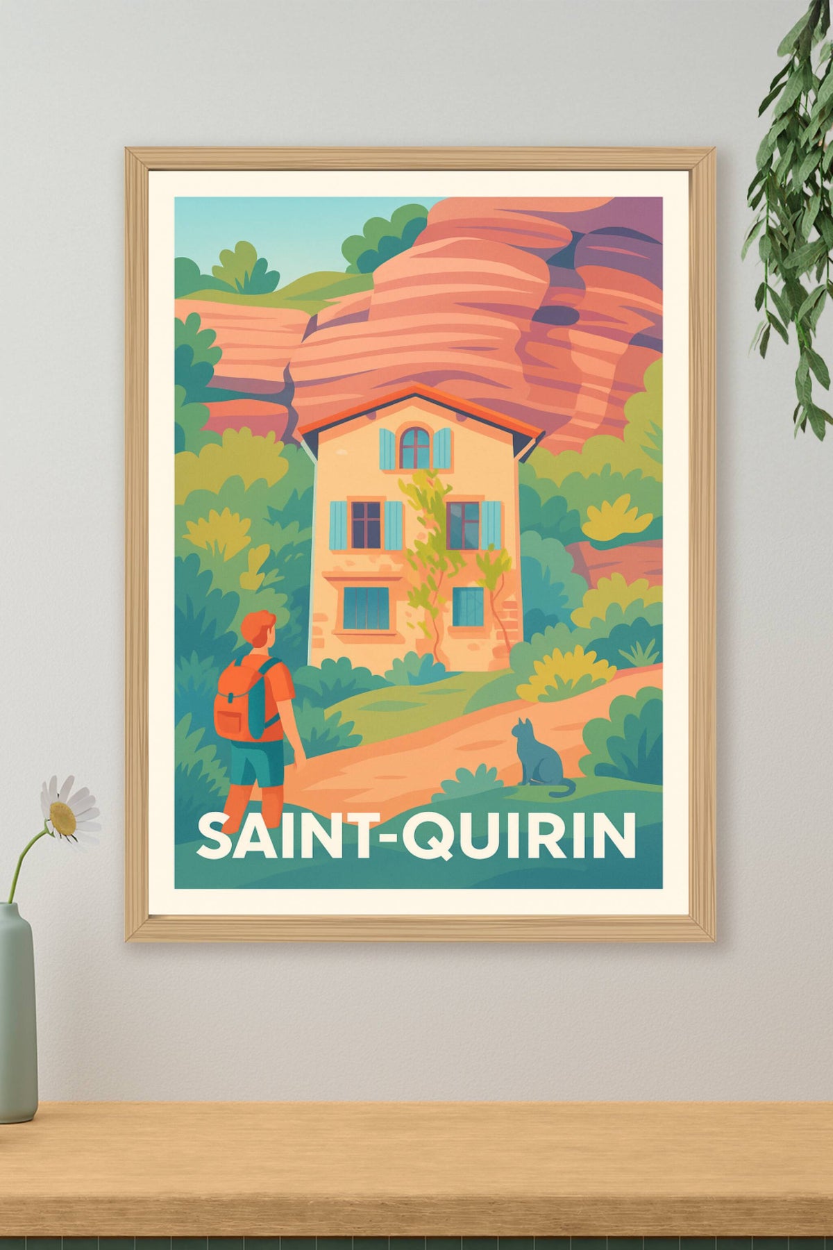 Affiche Saint-Quirin — L'escapade bucolique au cœur de la nature · poster d'art de Saint-Quirin