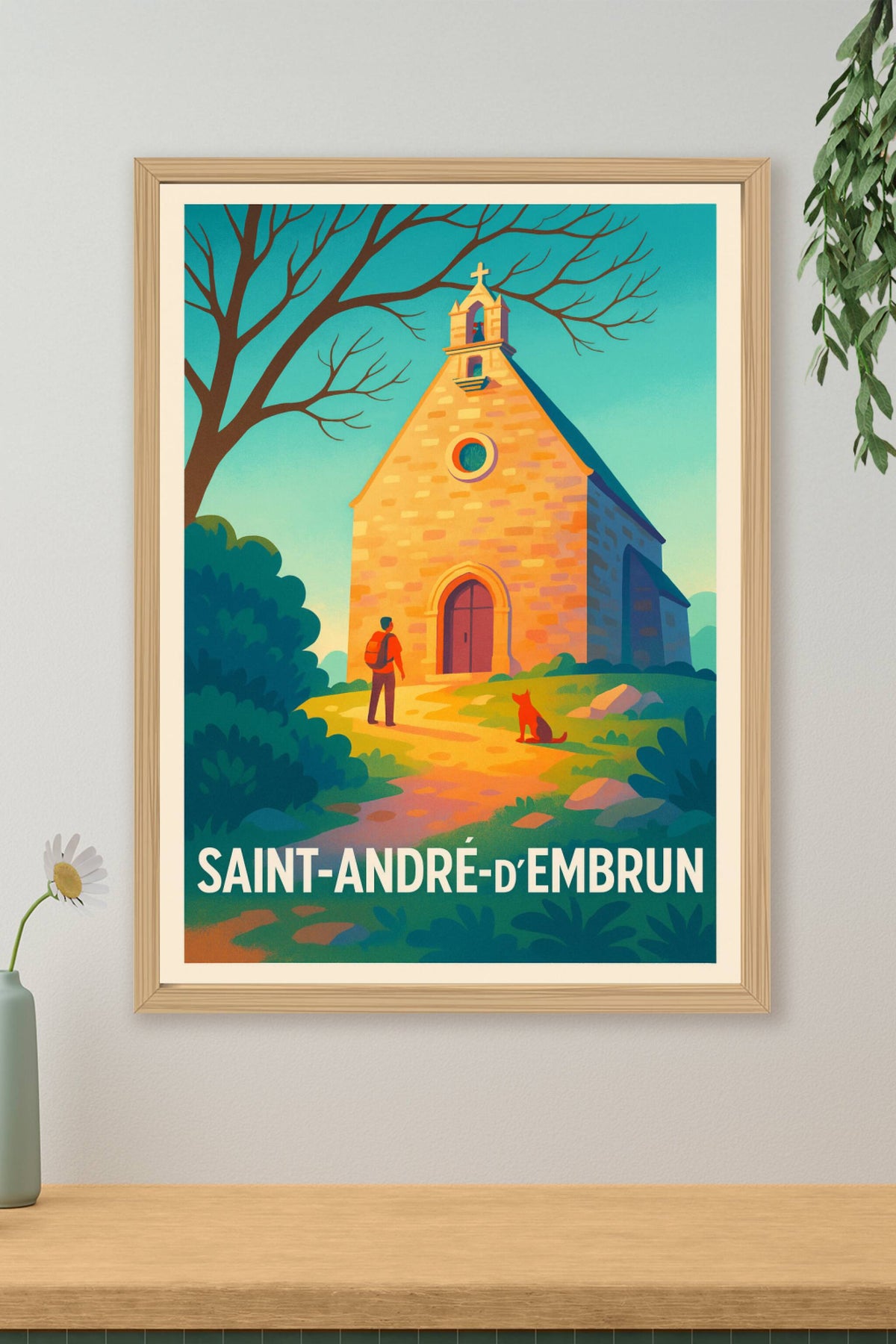 Affiche Saint-André-d'Embrun — Charme et Sérénité en Montagne · poster d'art de Saint-André-d'Embrun
