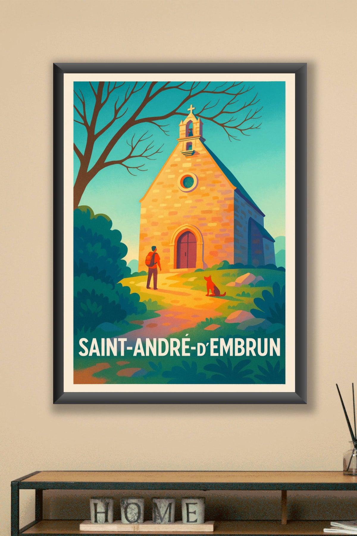 Affiche Saint-André-d'Embrun — Charme et Sérénité en Montagne · poster d'art de Saint-André-d'Embrun