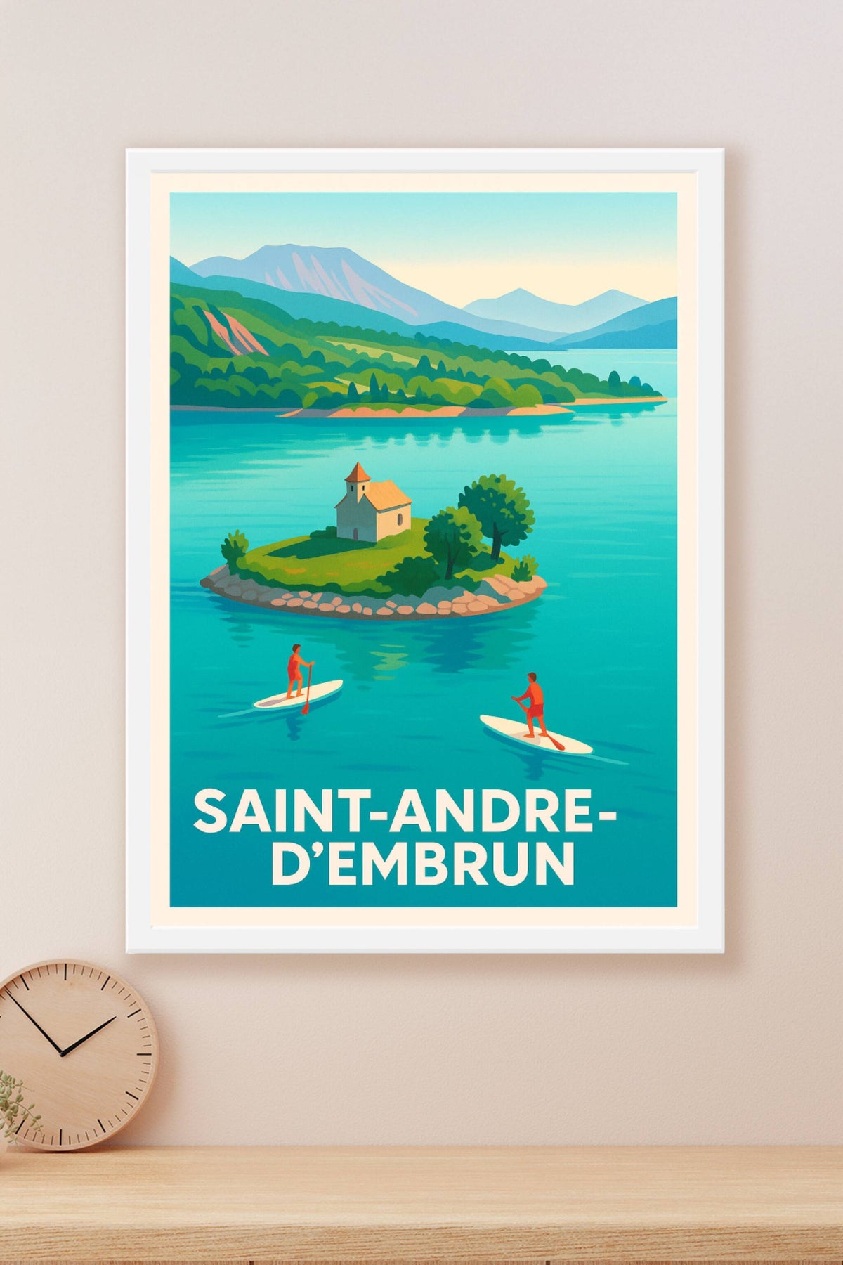 Affiche Saint-André-d'Embrun — Évasion sur les eaux calmes · poster d'art de Saint-André-d'Embrun