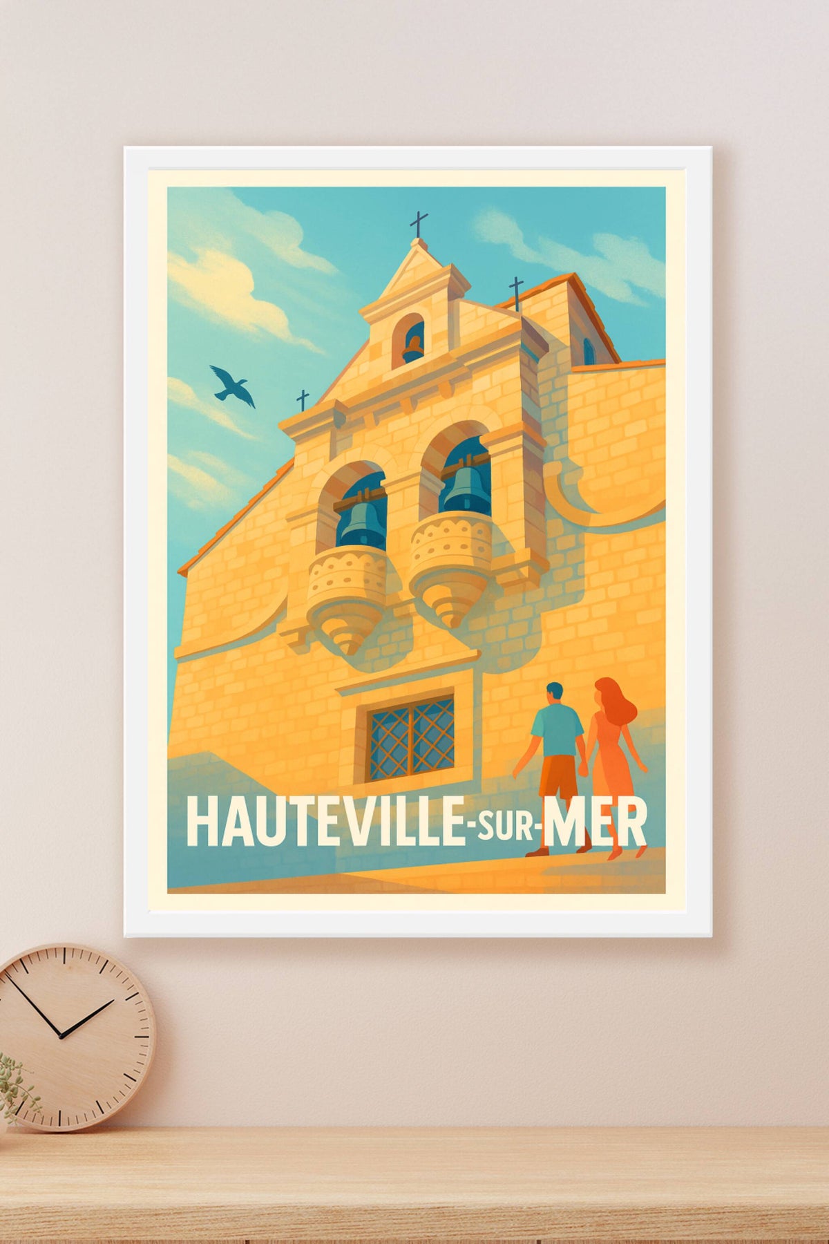 Affiche Hauteville-sur-Mer — L'élégance intemporelle au bord de l'eau · poster d'art de Hauteville-sur-Mer