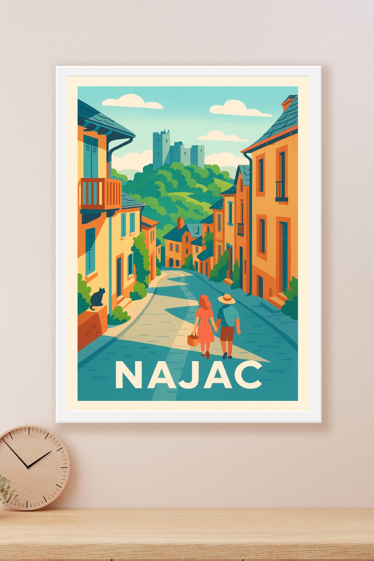 Affiche Najac — Promenade au cœur du village médiéval · poster d'art de Najac