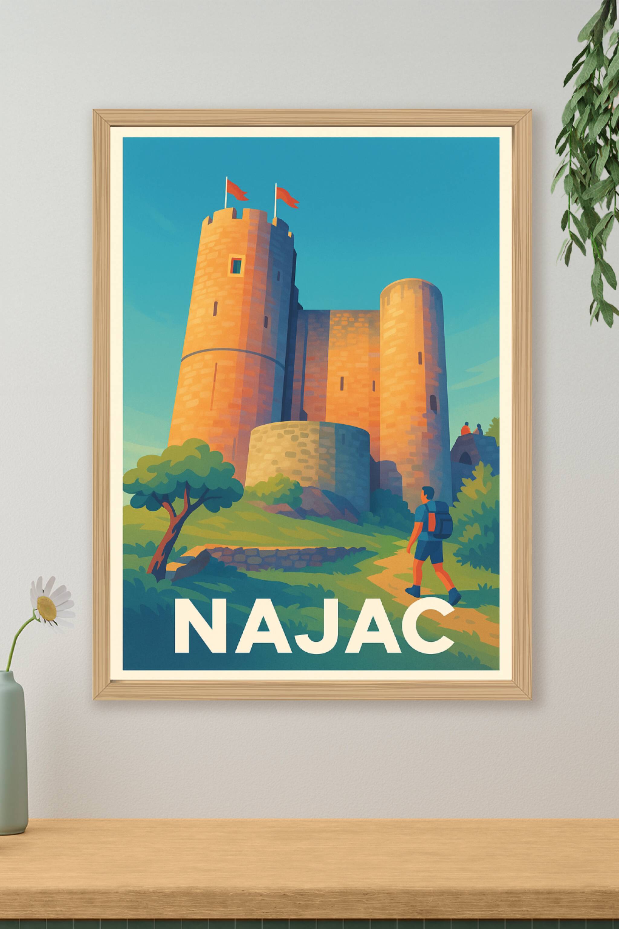 Affiche de Najac - L'aventure médiévale au cœur de l'Aveyron