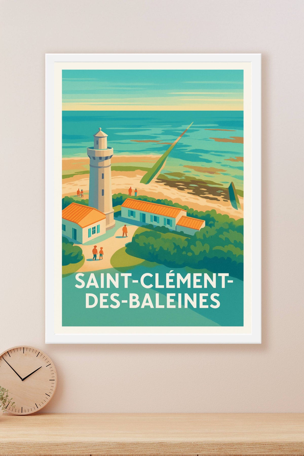 Affiche Saint-Clément-des-Baleines — Le phare et la mer en harmonie · poster d'art de Saint-Clément-des-Baleines