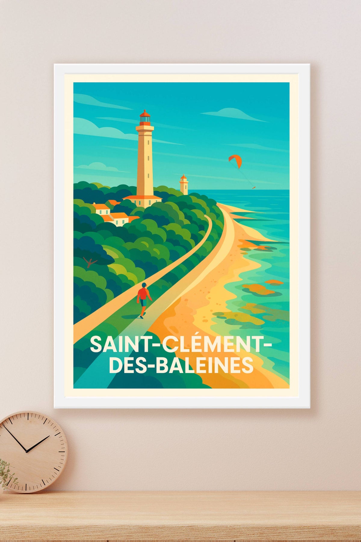 Affiche Saint-Clément-des-Baleines — Évasion au phare et bord de mer · poster d'art de Saint-Clément-des-Baleines