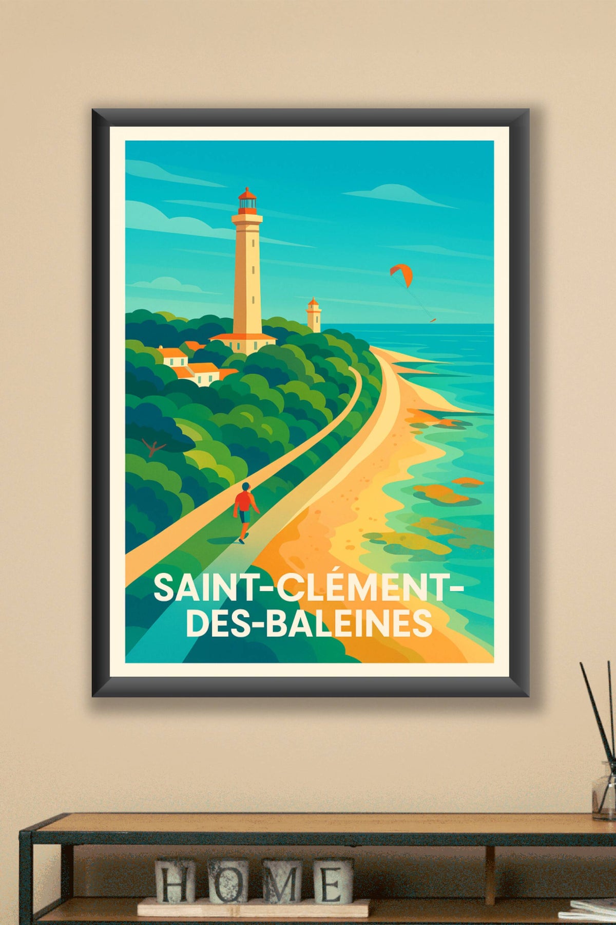 Affiche Saint-Clément-des-Baleines — Évasion au phare et bord de mer · poster d'art de Saint-Clément-des-Baleines