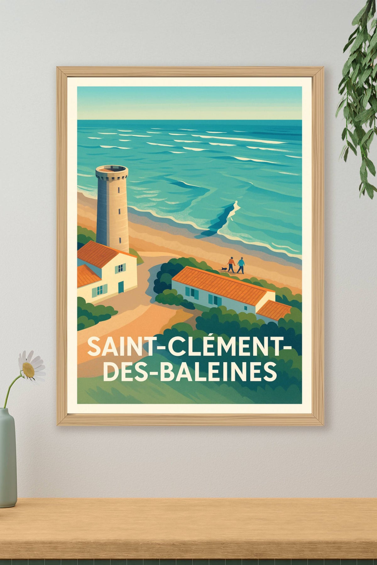 Affiche Saint-Clément-des-Baleines — Évasion balnéaire et douceur de vie · poster d'art de Saint-Clément-des-Baleines