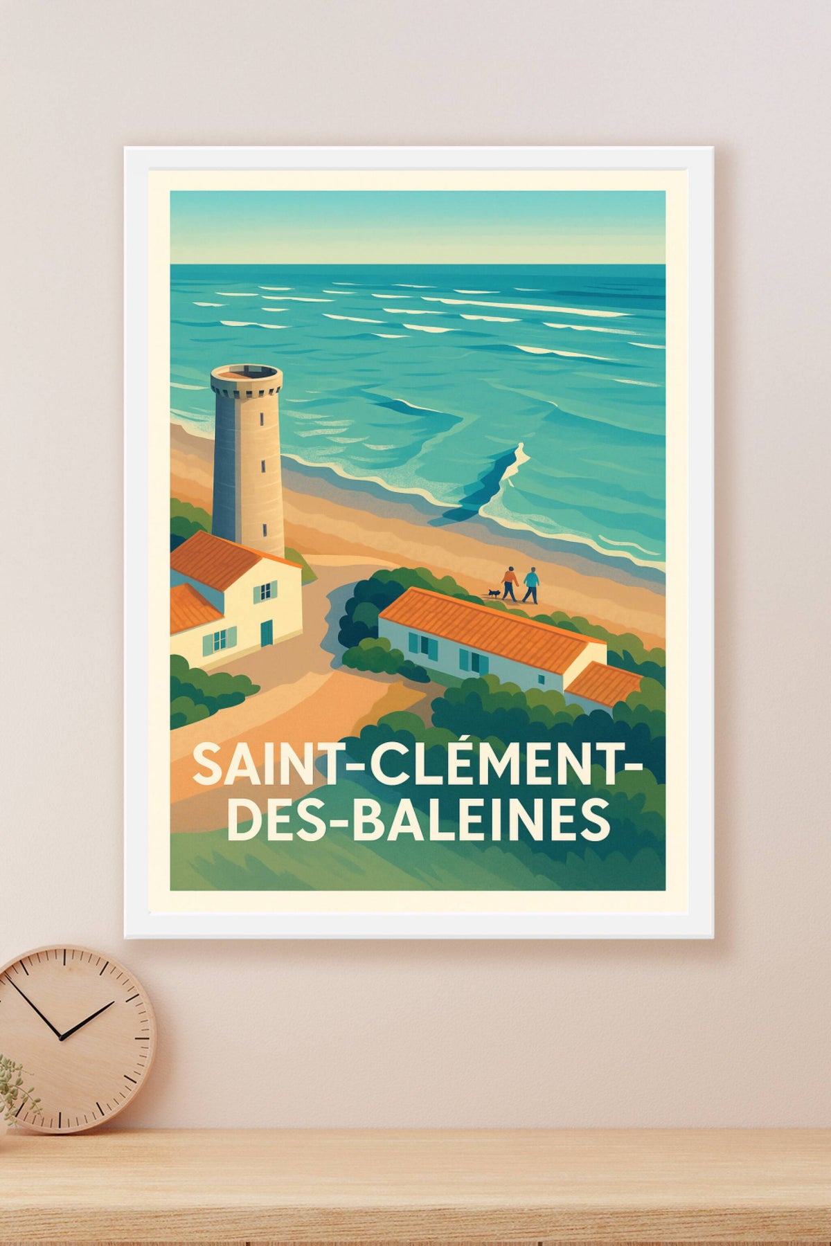 Affiche Saint-Clément-des-Baleines — Évasion balnéaire et douceur de vie · poster d'art de Saint-Clément-des-Baleines