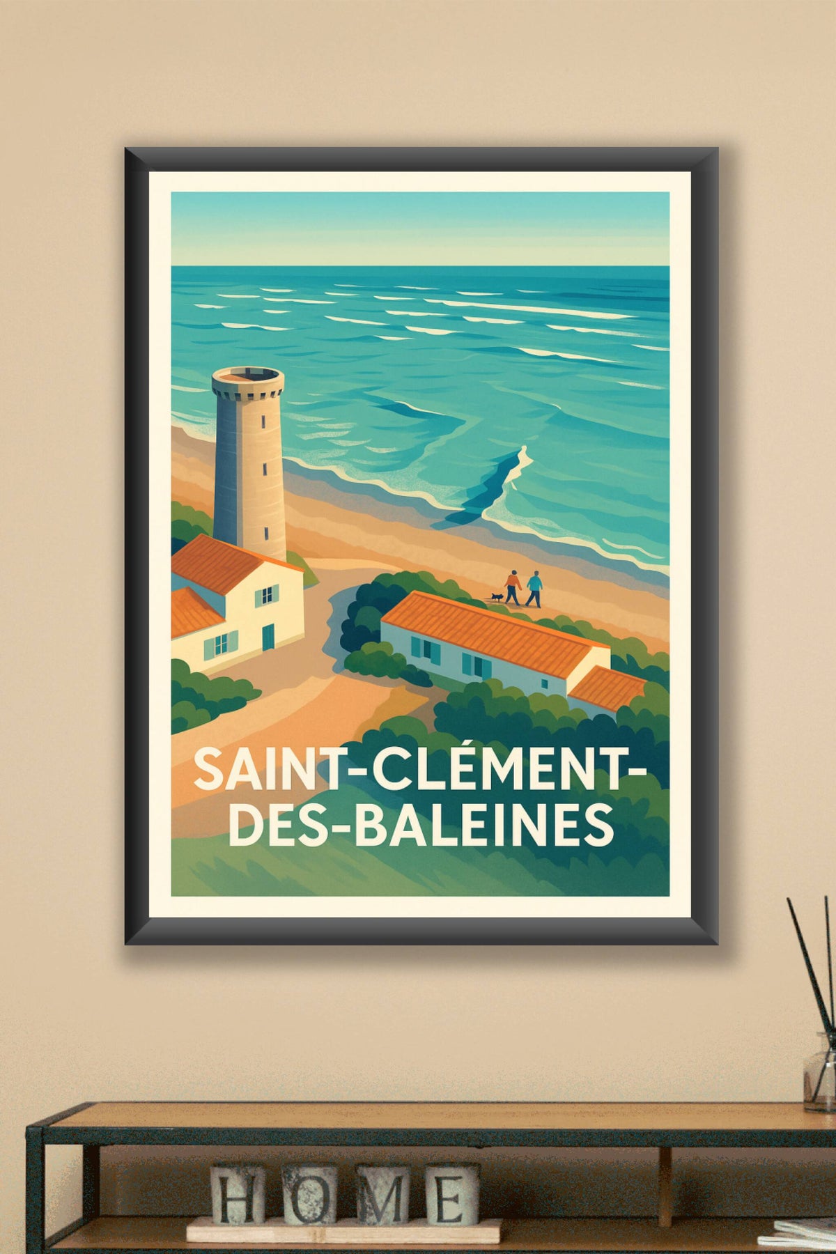 Affiche Saint-Clément-des-Baleines — Évasion balnéaire et douceur de vie · poster d'art de Saint-Clément-des-Baleines