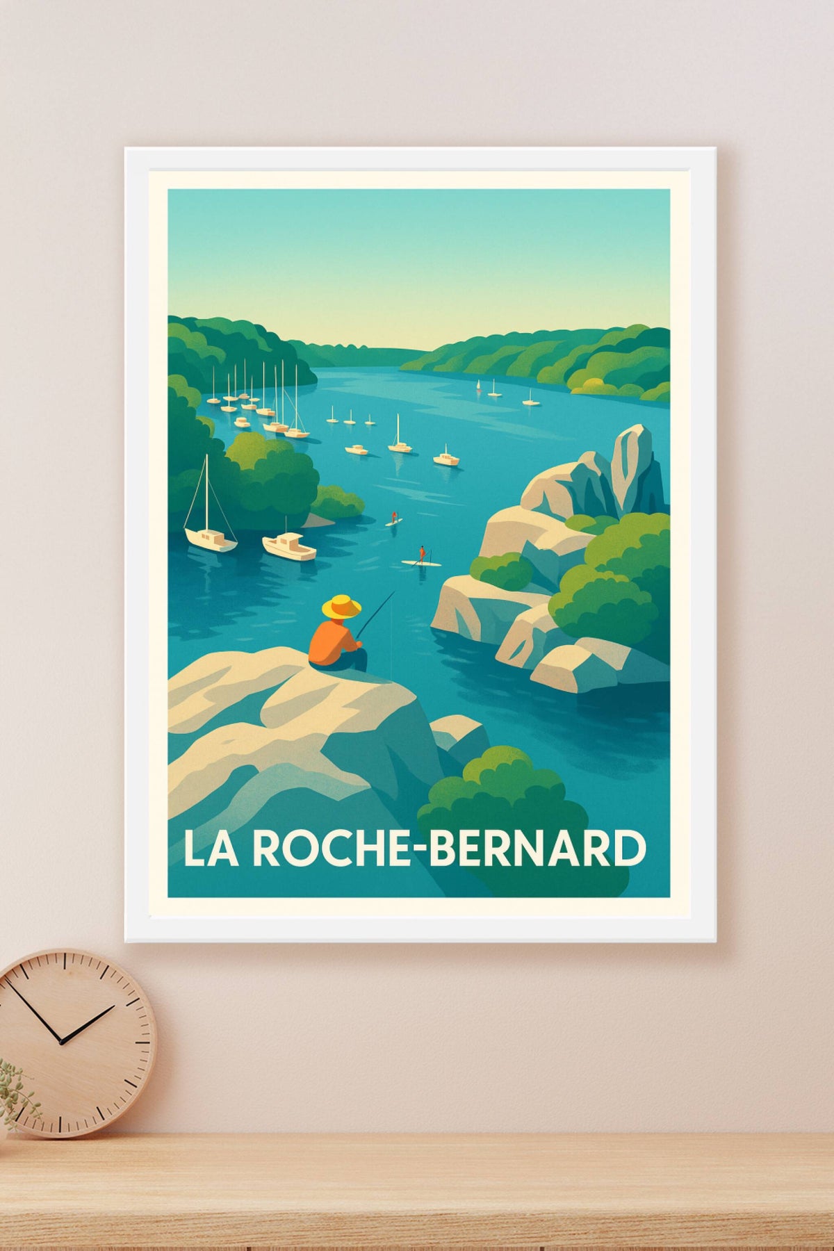 Affiche La Roche-Bernard — Évasion et sérénité au fil de l'eau · poster d'art de La Roche-Bernard