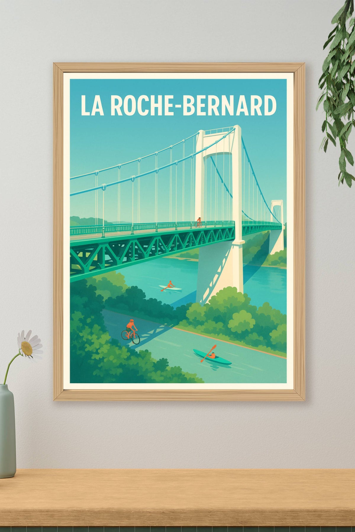 Affiche La Roche-Bernard — Évasion entre rivière et nature · poster d'art de La Roche-Bernard