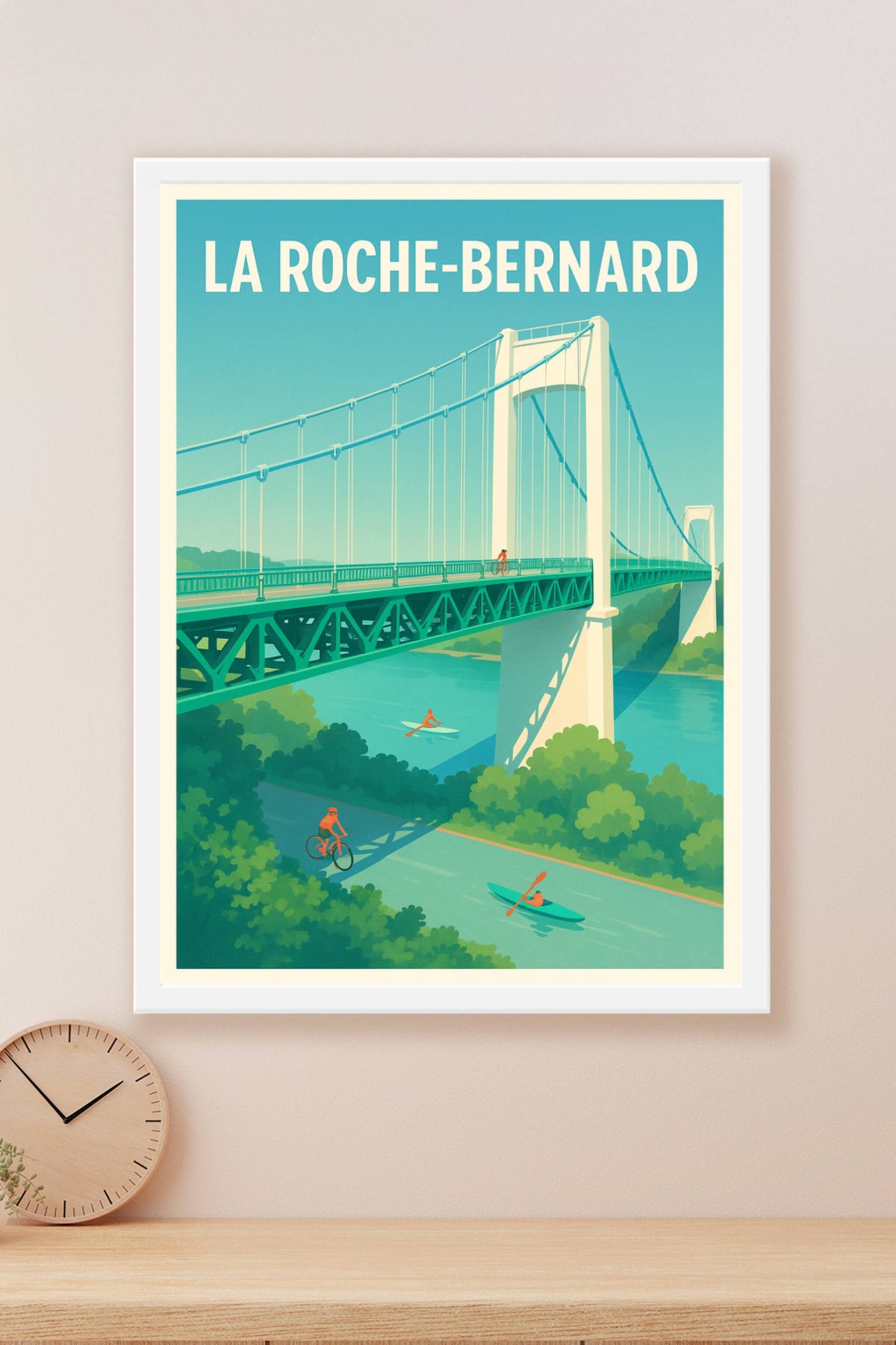 Affiche La Roche-Bernard — Évasion entre rivière et nature · poster d'art de La Roche-Bernard