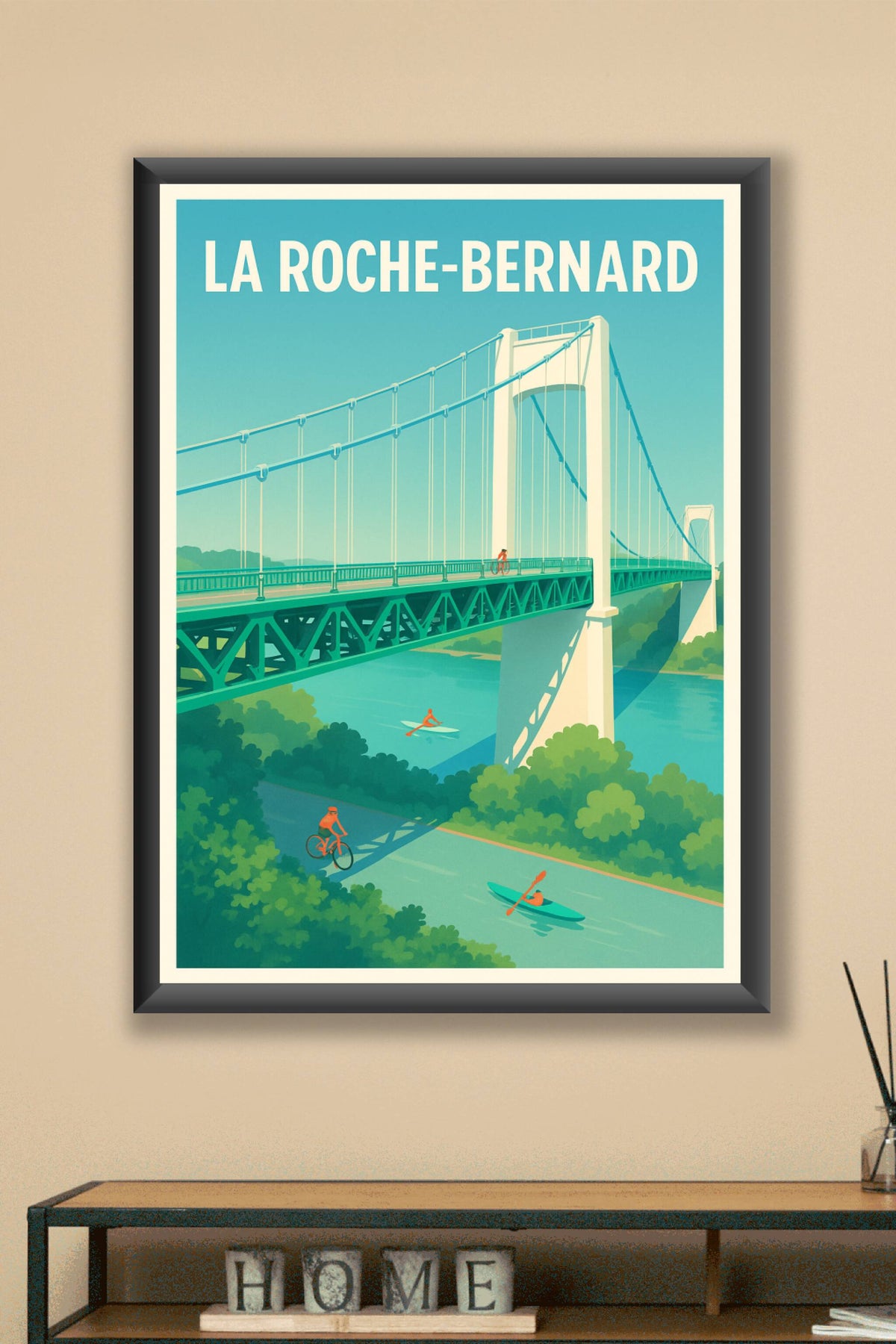 Affiche La Roche-Bernard — Évasion entre rivière et nature · poster d'art de La Roche-Bernard