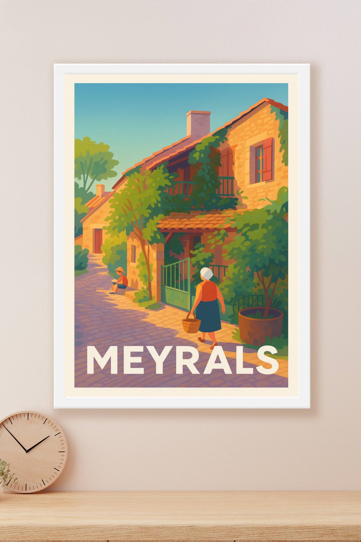 Affiche Meyras — Charme paisible d'un village provençal · poster d'art de Meyras