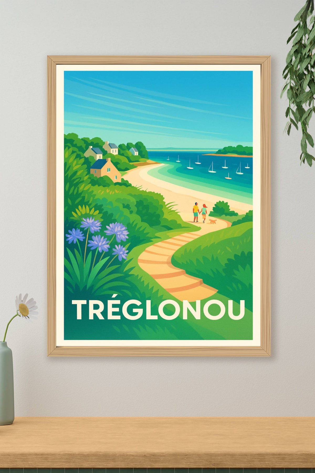 Affiche Tréglonou — Évasion Nature et Bord de Mer · poster d'art de Tréglonou