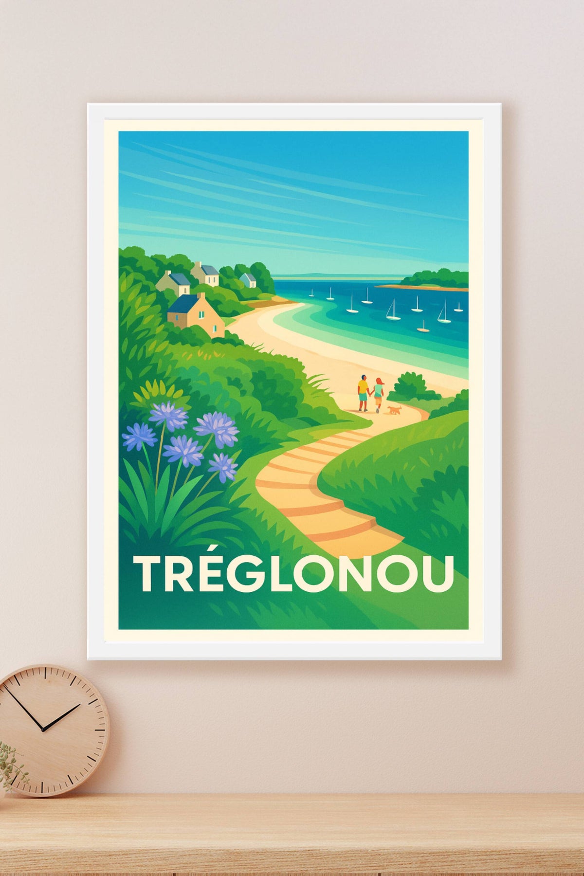 Affiche Tréglonou — Évasion Nature et Bord de Mer · poster d'art de Tréglonou