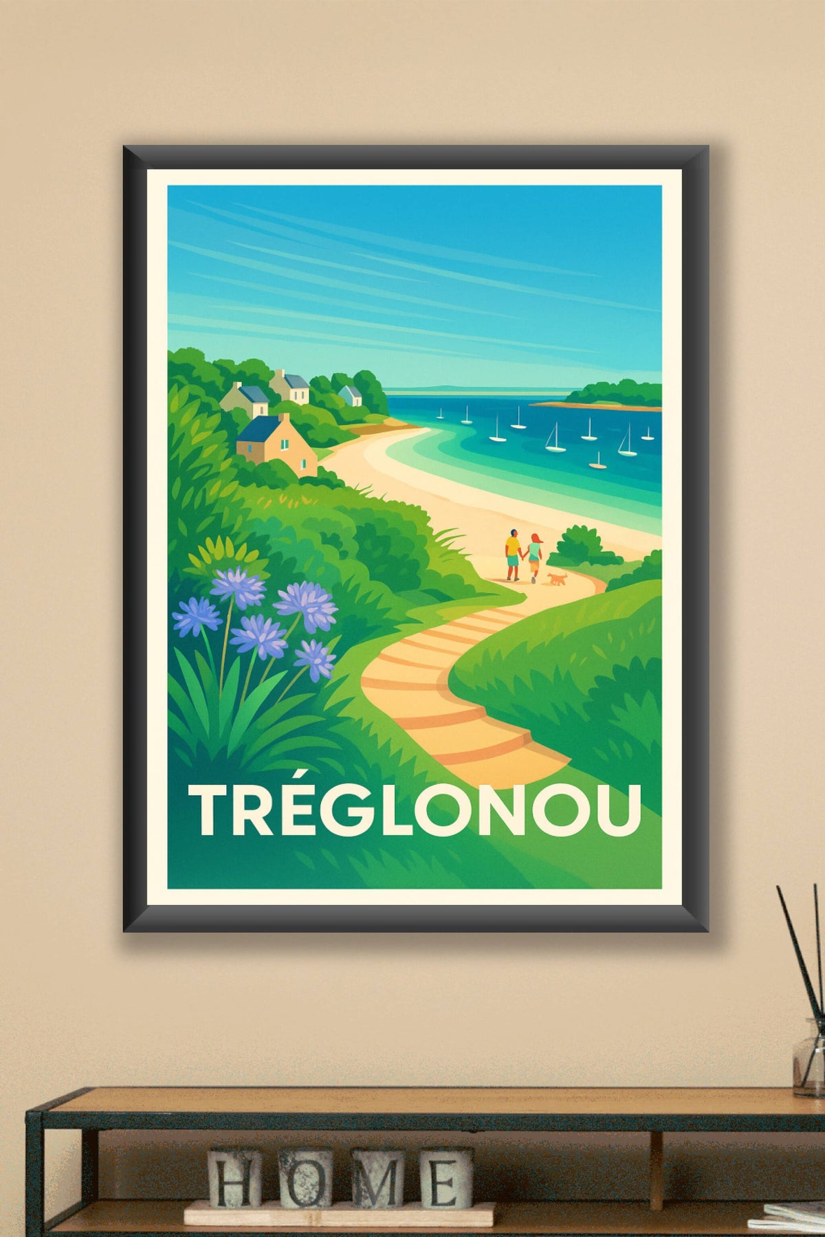 Affiche Tréglonou — Évasion Nature et Bord de Mer · poster d'art de Tréglonou