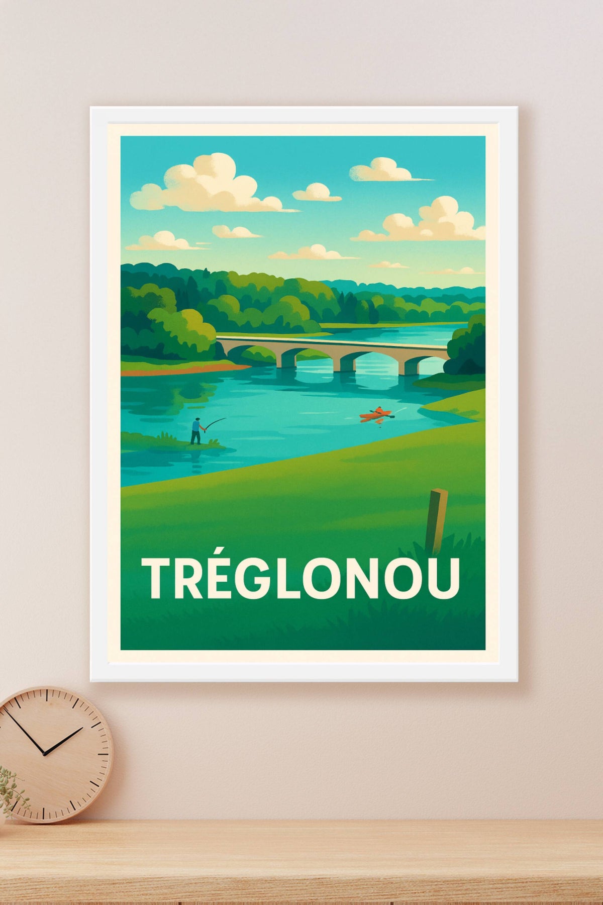 Affiche Tréglonou — Sérénité et Nature au Fil de l'Eau · poster d'art de Tréglonou