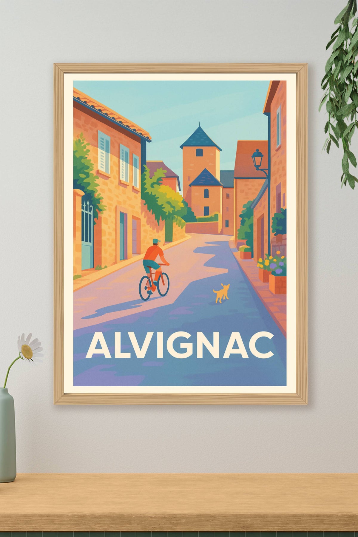 Affiche Alvignac — Balade paisible au cœur du village · poster d'art de Alvignac