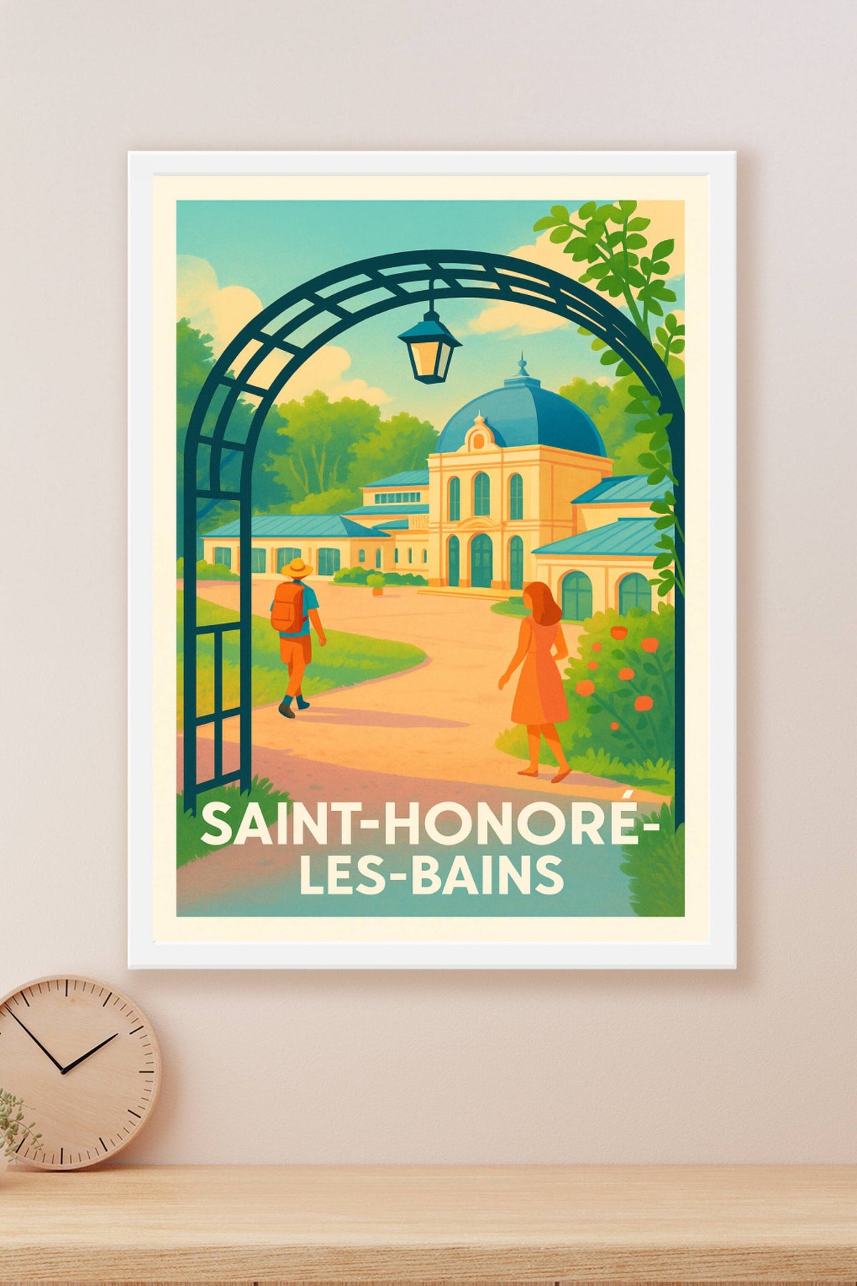 Affiche Saint-Honoré-les-Bains — Escapade au cœur d’un élégance intemporelle · poster d'art de Saint-Honoré-les-Bains