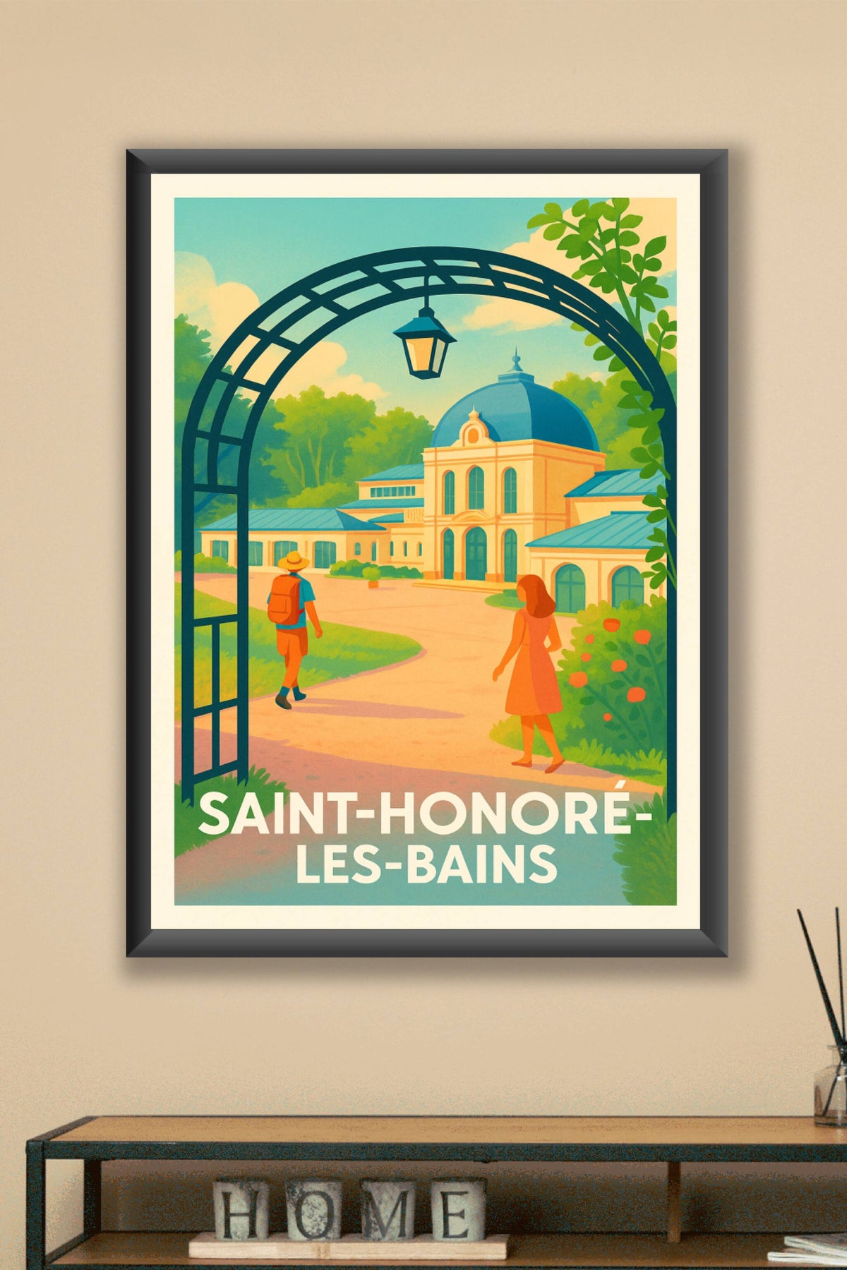 Affiche Saint-Honoré-les-Bains — Escapade au cœur d’un élégance intemporelle · poster d'art de Saint-Honoré-les-Bains
